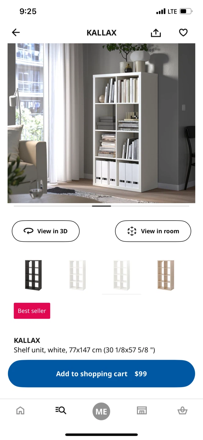 IKEA Kallax White Shelf Unit (77x147 cm) - photo 3