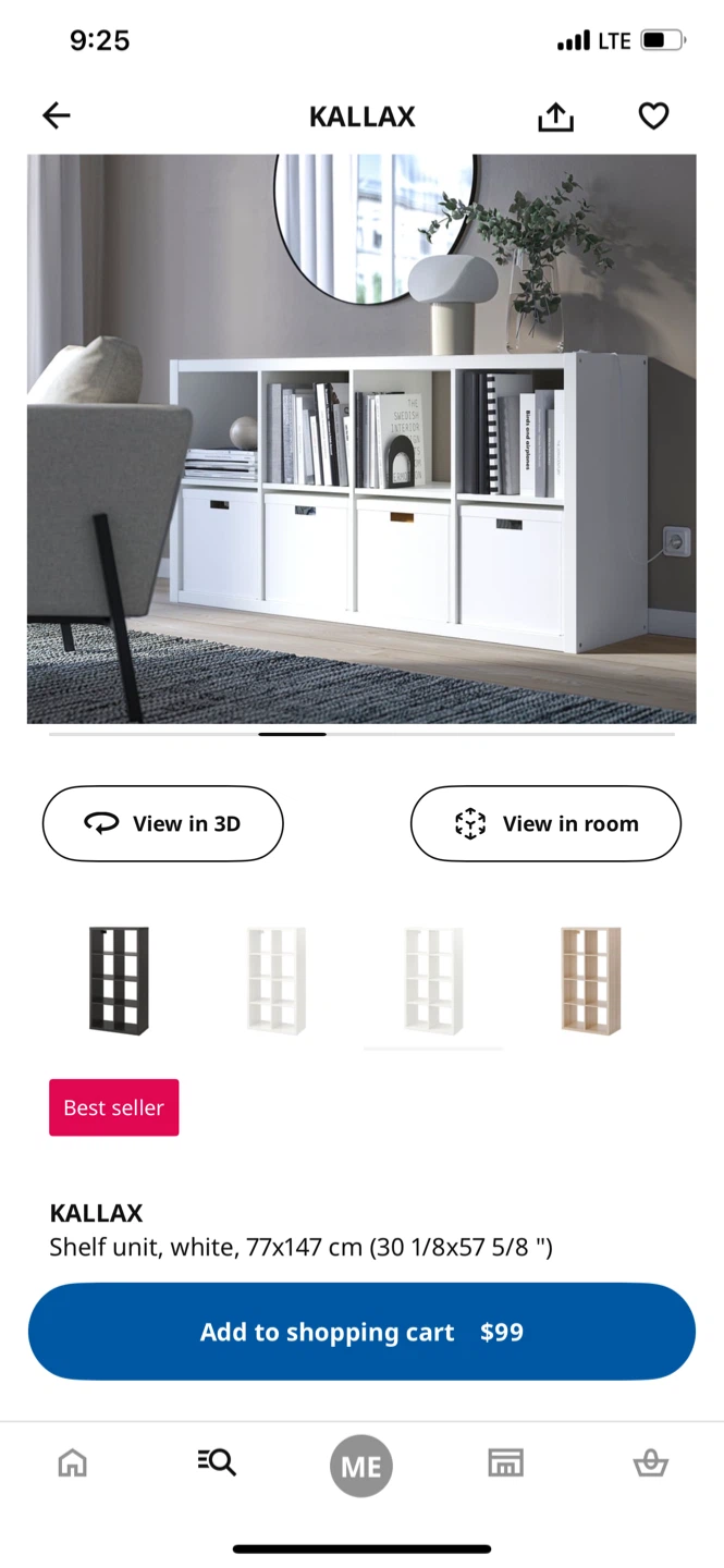 IKEA Kallax White Shelf Unit (77x147 cm) - photo 4
