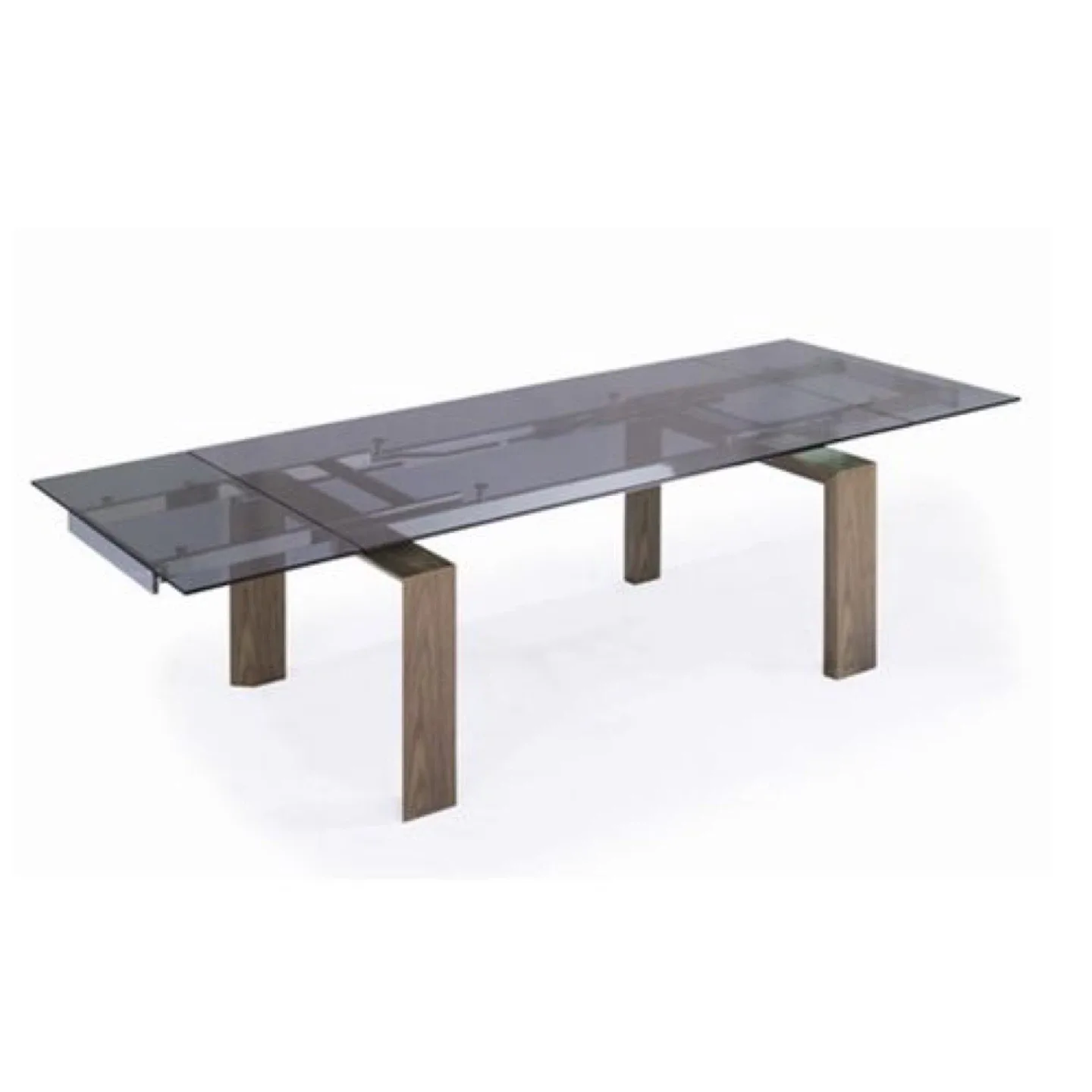 Extendable Glass Top Extendable Dining Table with four Chairs image indicator(2)