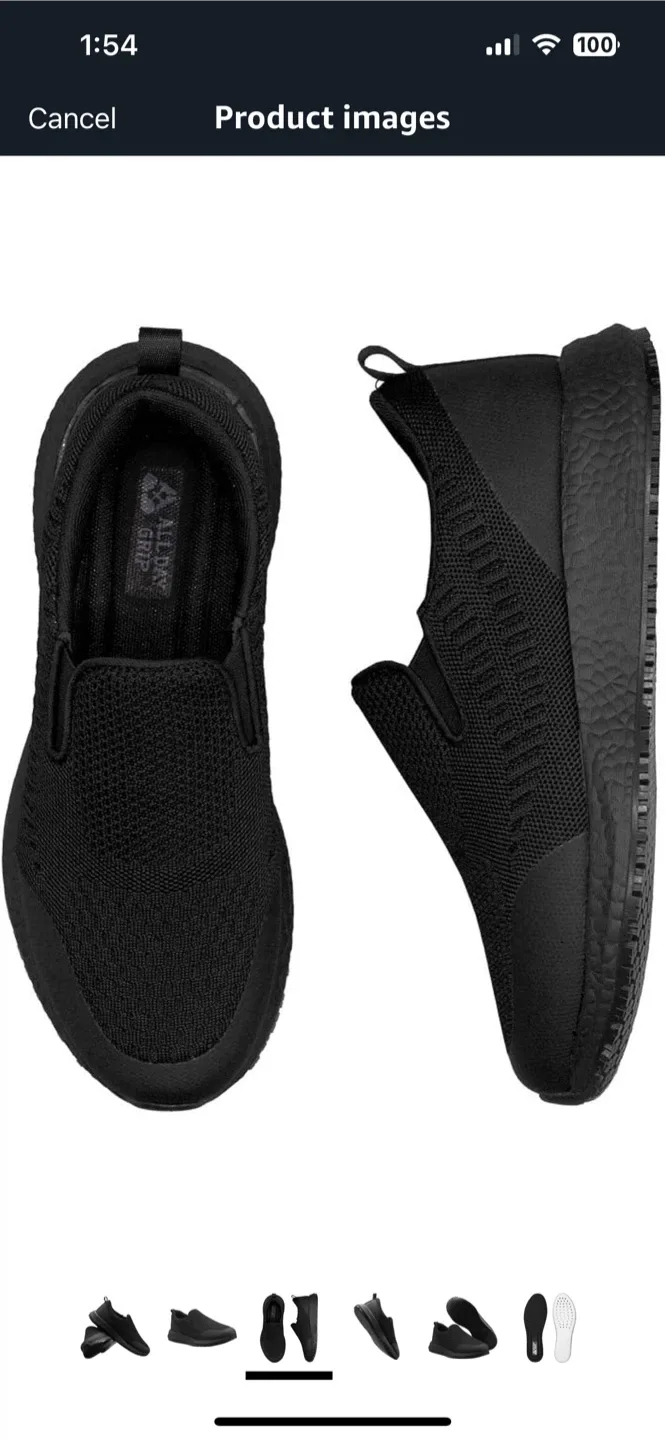All Day Grip Black Slip Resistant Shoes image indicator(3)