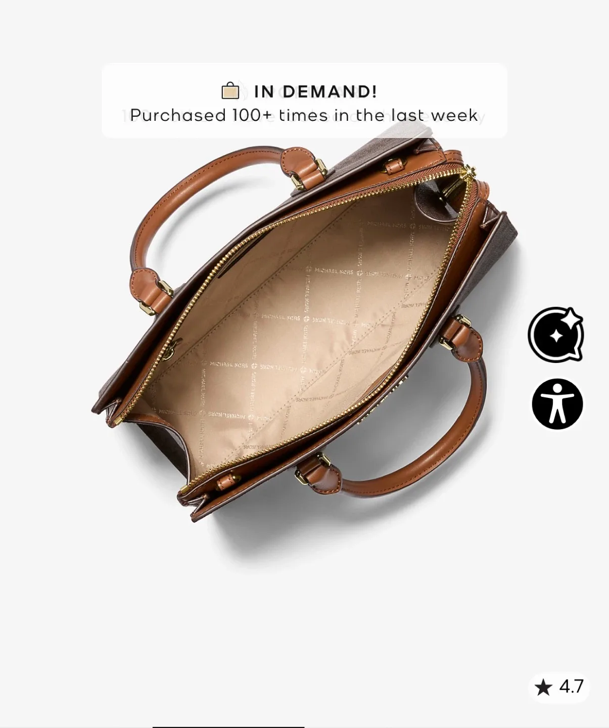 New | Michael Kors Satchel Bag image indicator(3)