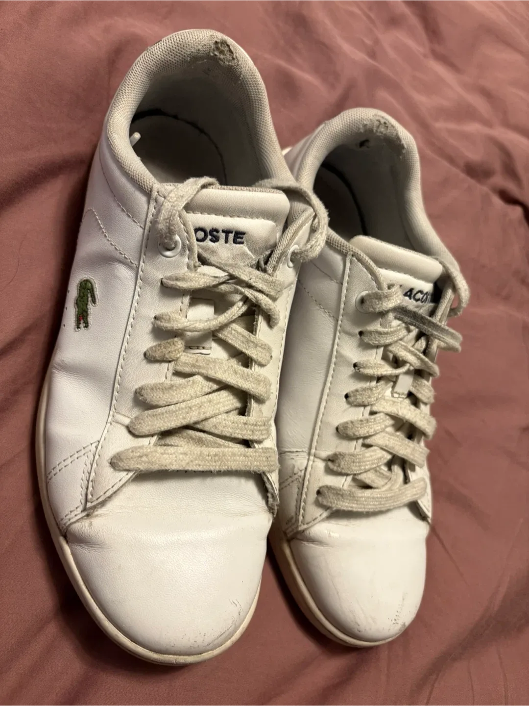 Lacoste White Leather Sneakers thumbnail