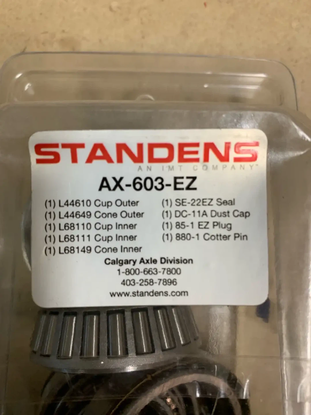 3500LB Trailer Bearing and Seal kit. AX-603-EX - photo 3