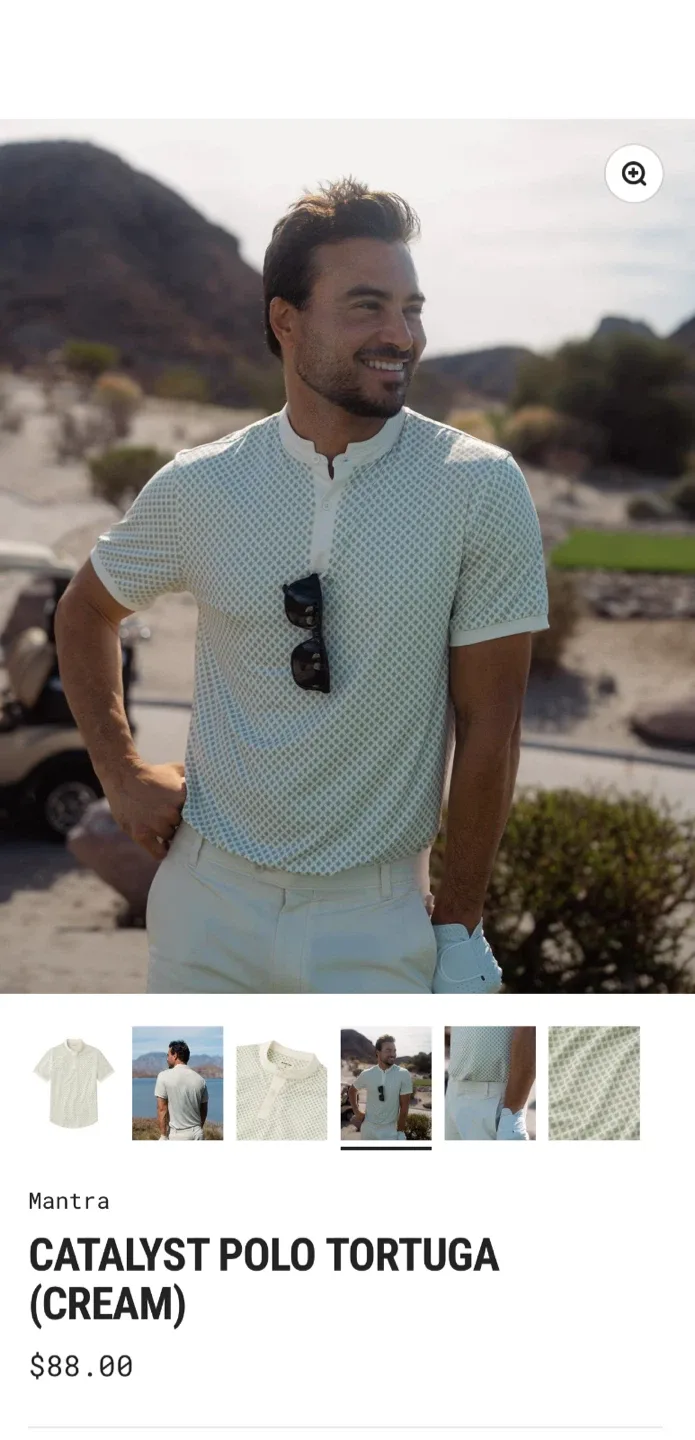 New JAXN GREY Mantra Catalyst Polo Tortuga Cream, Size S image indicator(3)