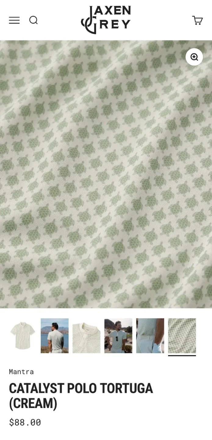 New JAXN GREY Mantra Catalyst Polo Tortuga Cream, Size S image indicator(4)