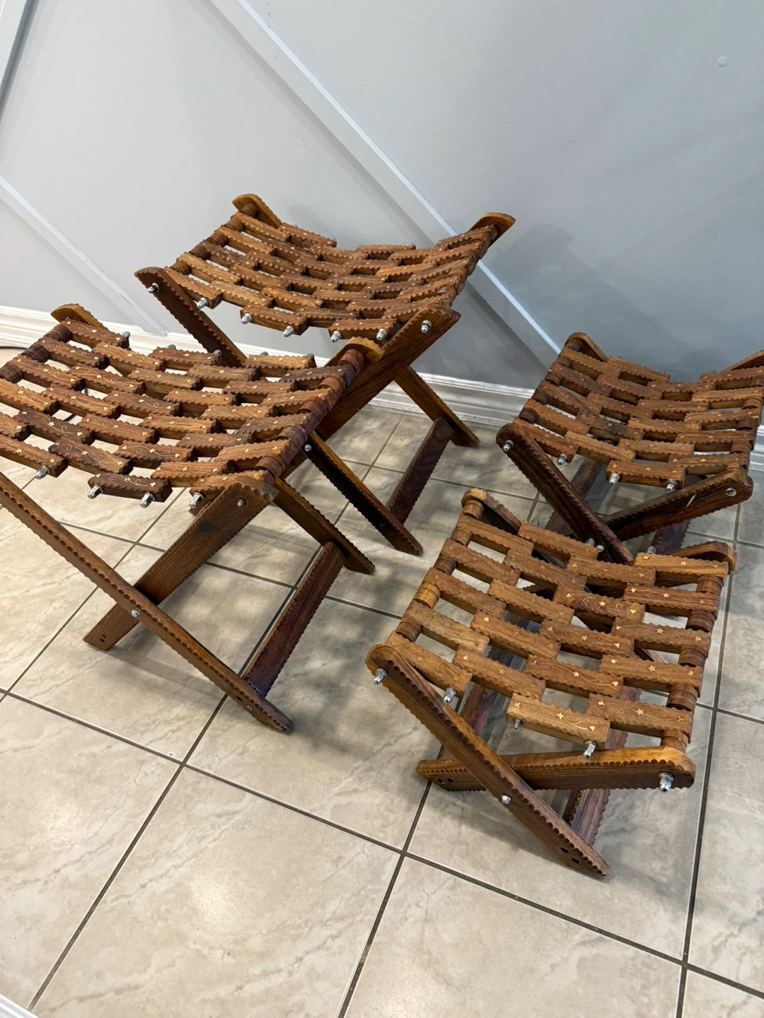 Folding Wooden Stool - photo 3