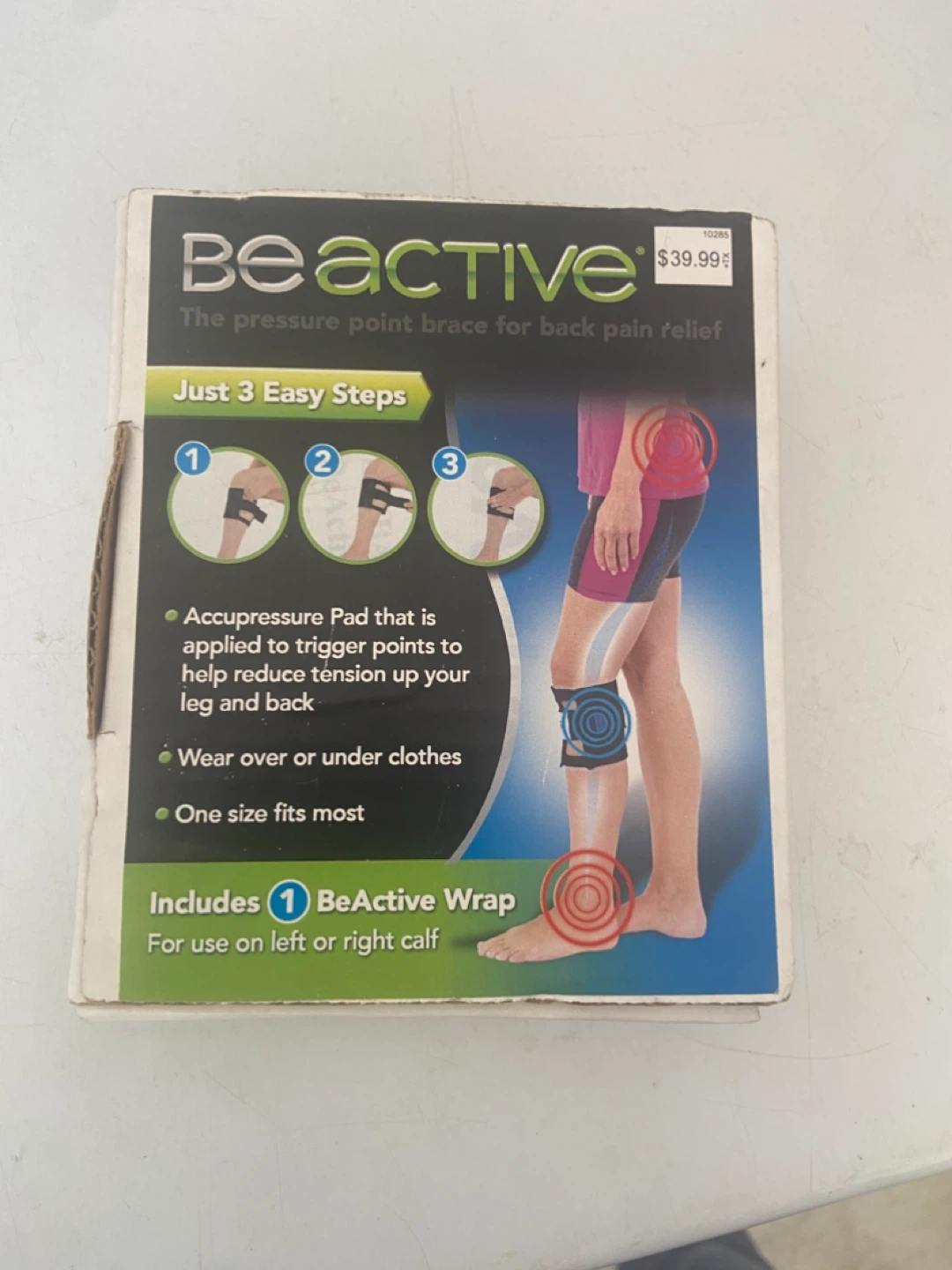 BeActive Pressure Point Brace for Back Pain Relief
