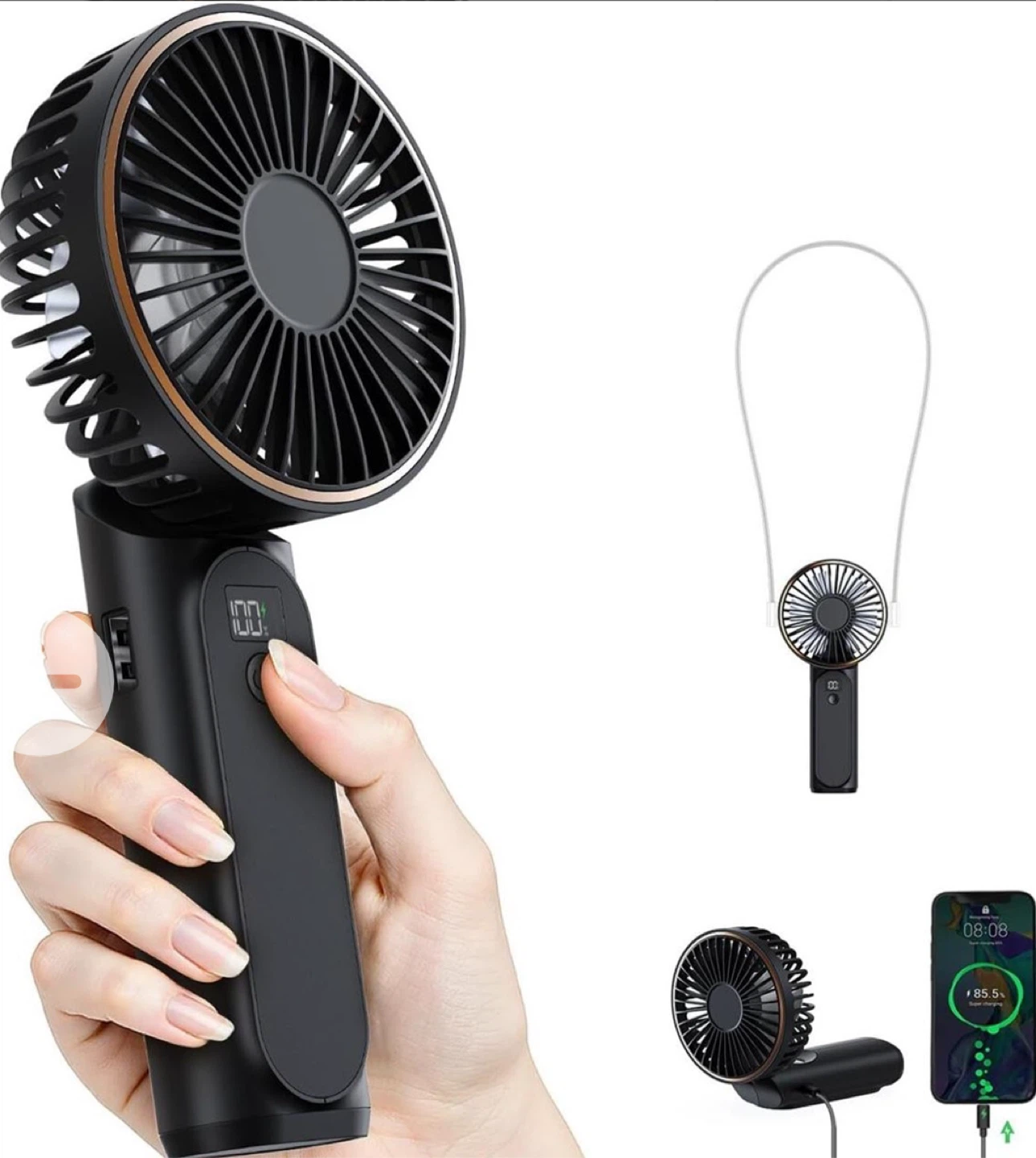 TUNISE Handheld Fan, 4000mAh
