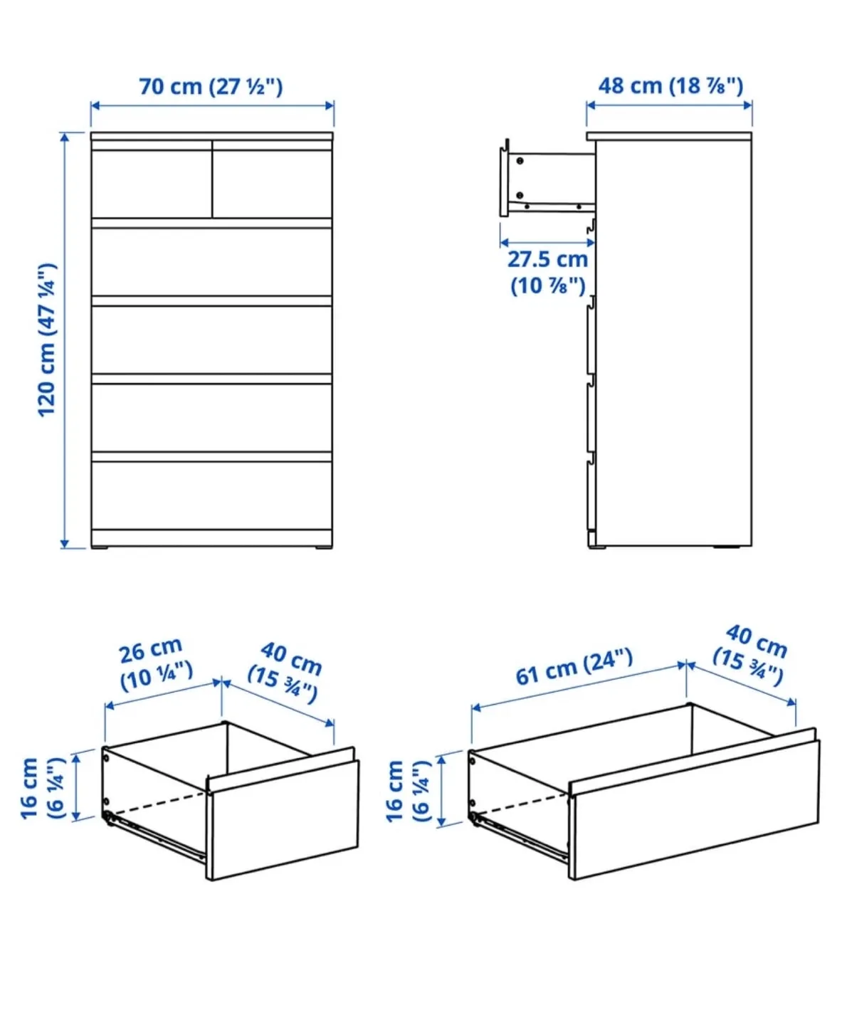 Dark Brown 6-Drawer Dresser image indicator(3)