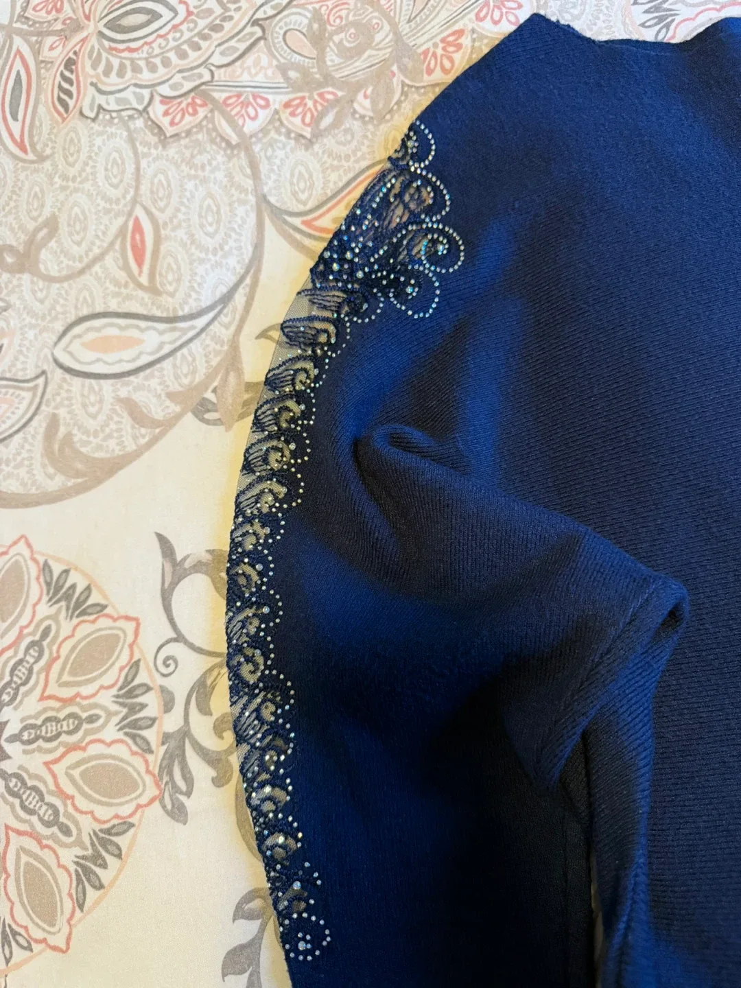 Women Navy Blue Embellished Sweater. Medium image indicator(2)