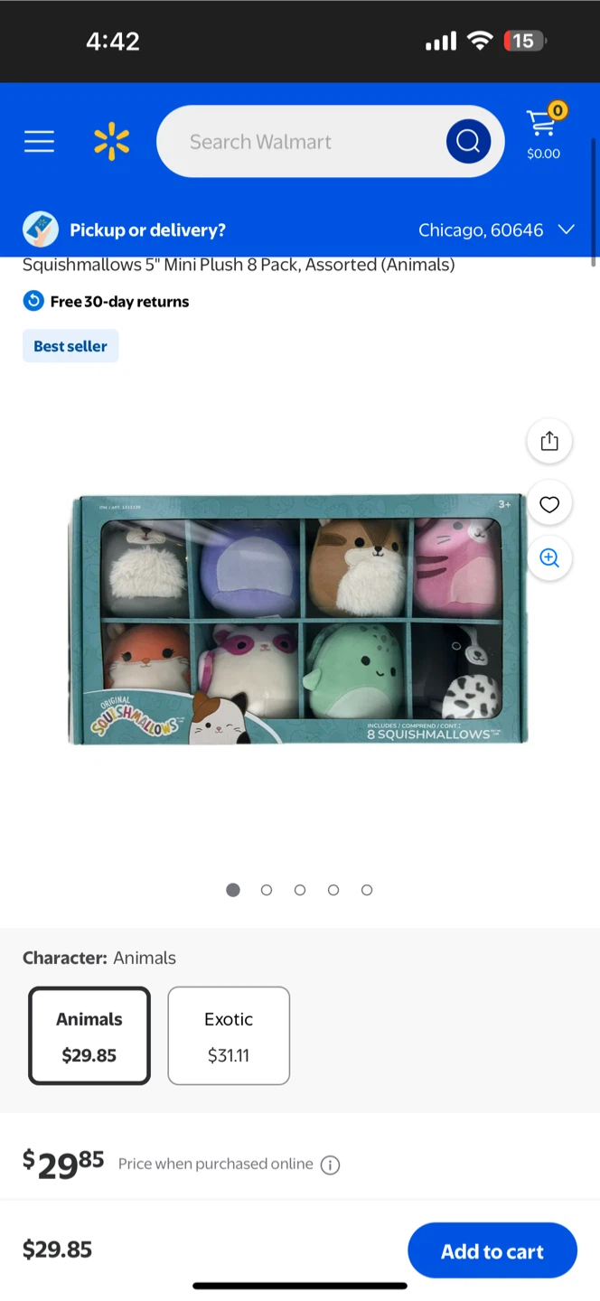 Squishmallows 5" Mini Plush 8 Pack (Animals) - photo 2