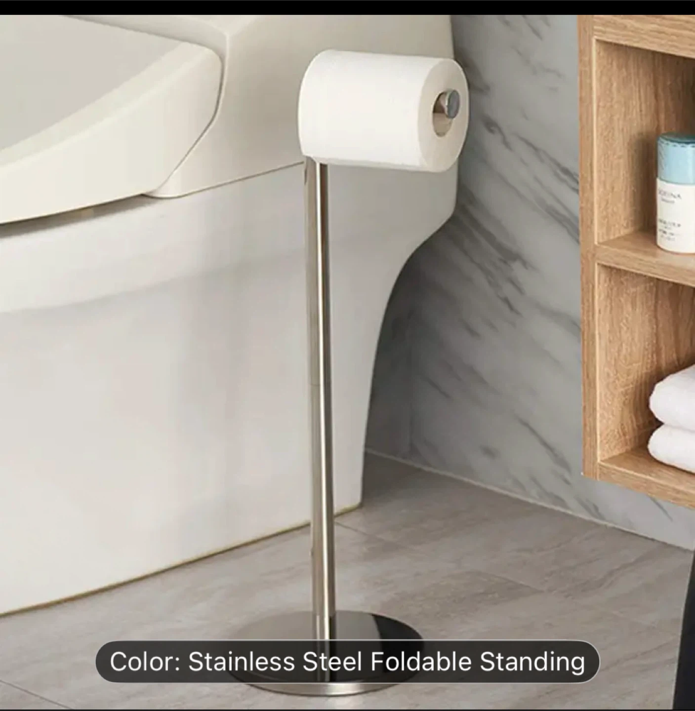 Stainless Steel Toilet Paper Holder Stand