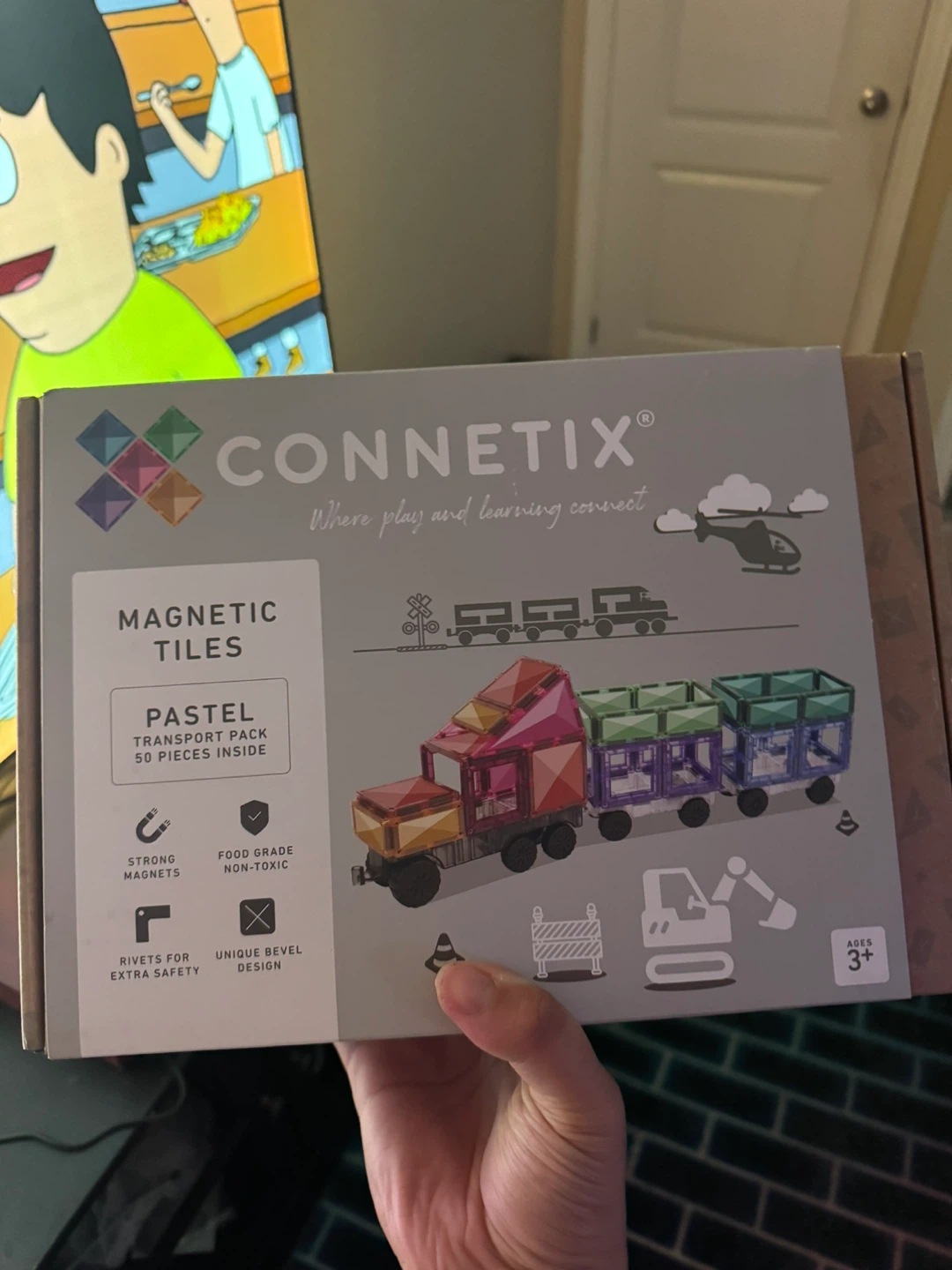 Connetix Pastel Transport Pack - 50 Pieces