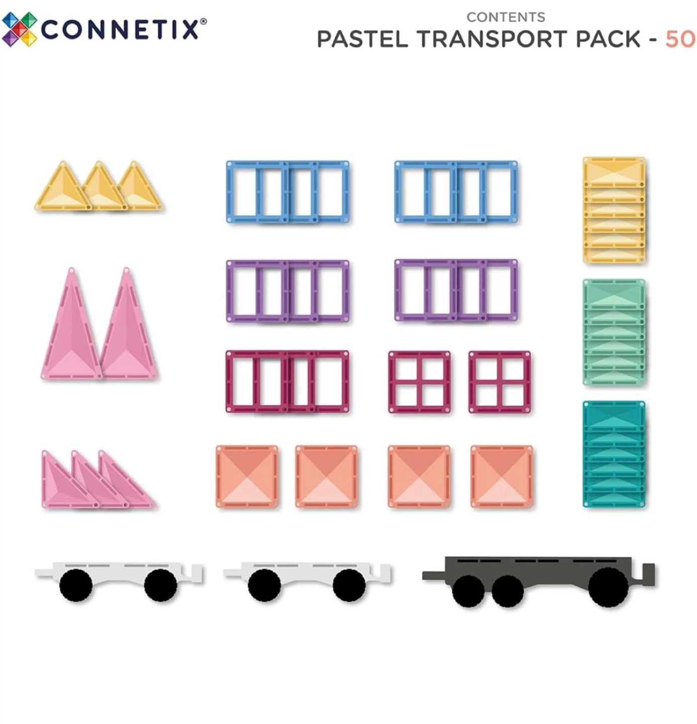 Connetix Pastel Transport Pack - 50 Pieces - photo 5