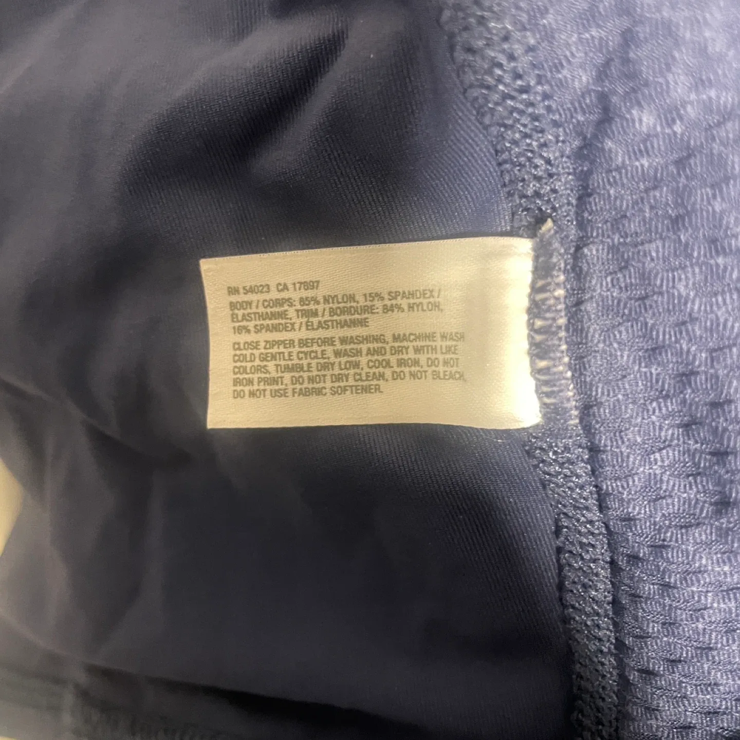 Gap Fit Blue High Shine Quarter Zip Top Size Small image indicator(7)