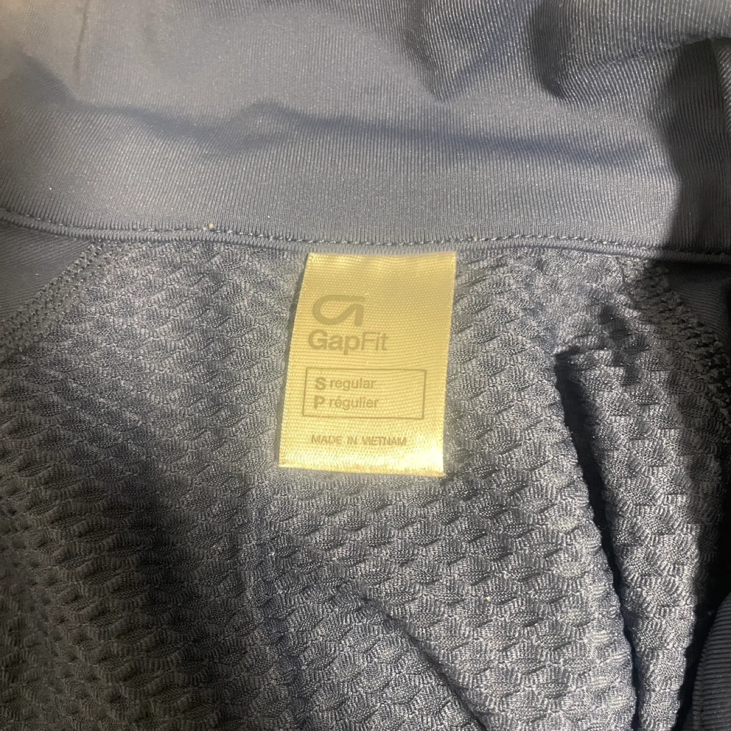 Gap Fit Blue High Shine Quarter Zip Top Size Small image indicator(6)