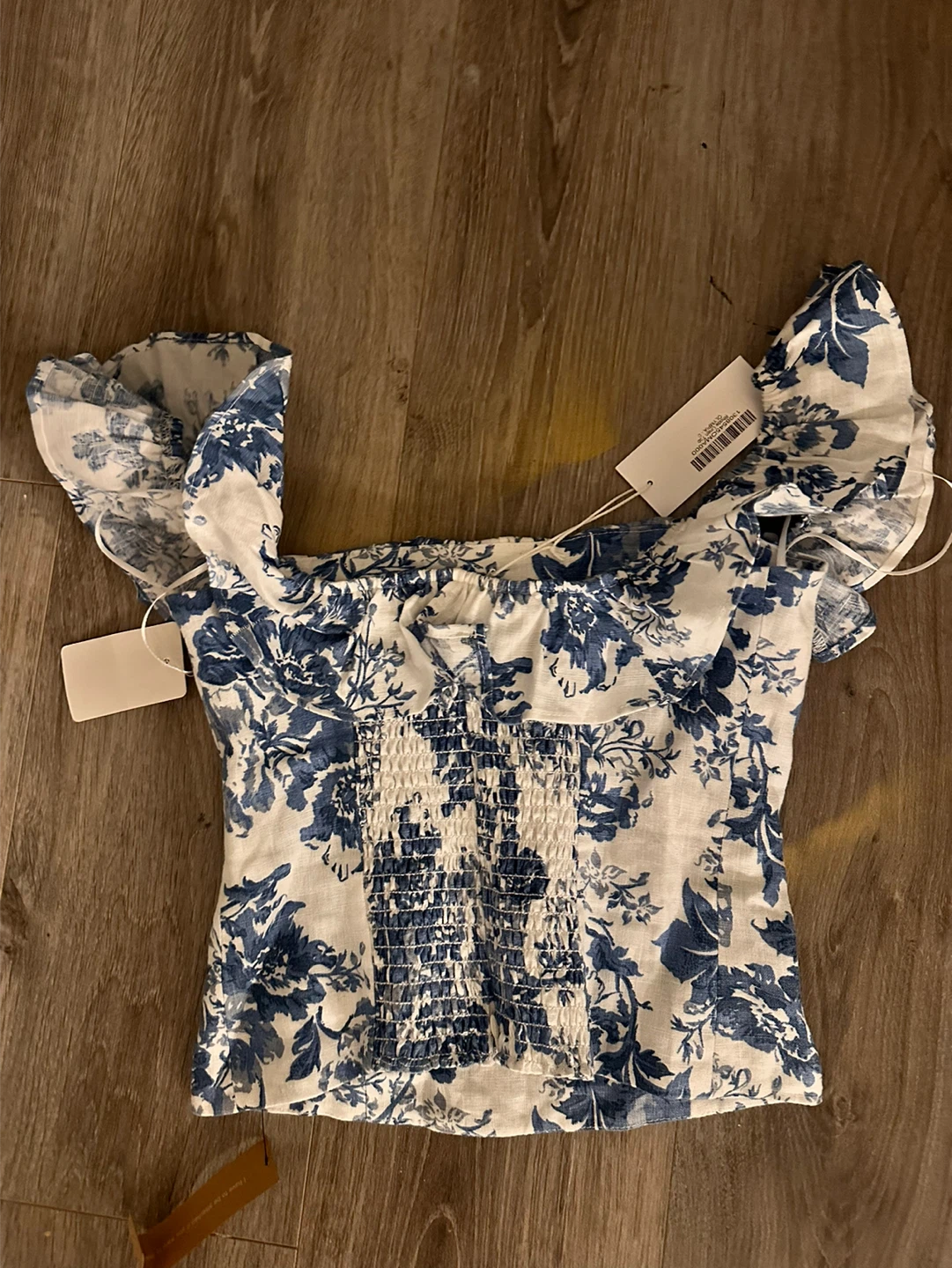Reformation Olympia Top - Blue Floral, Size S - New! - photo 2