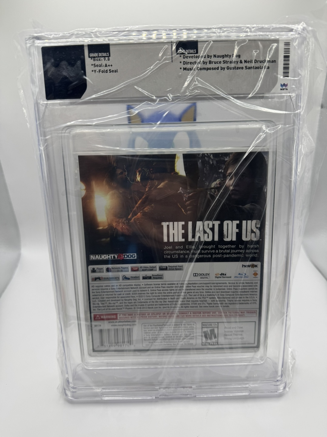 The Last of Us PS3 WATA Graded 9.8 Video Game - photo 2
