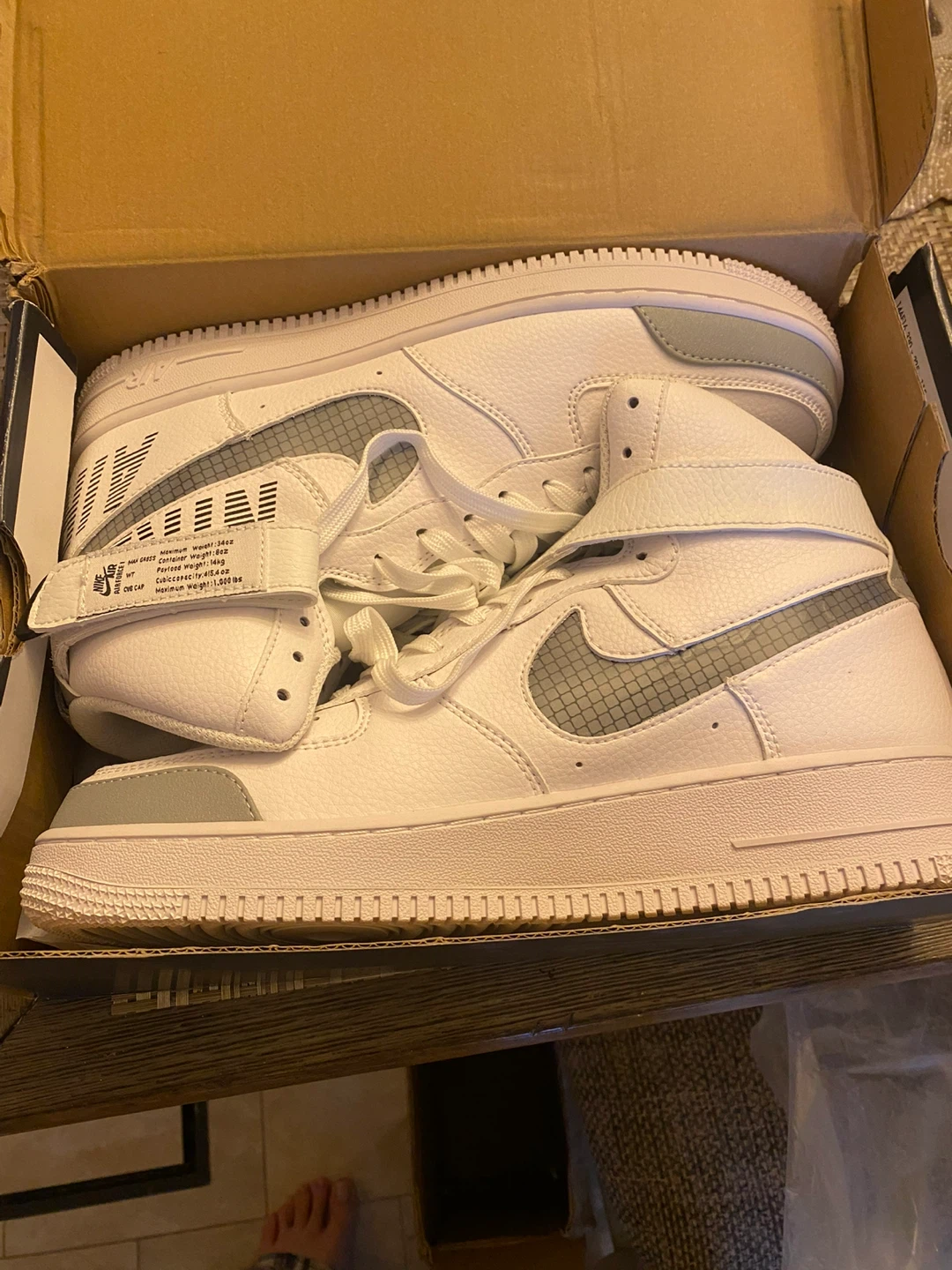Nike Air Force 1 High '07 White/Grey, Size 10