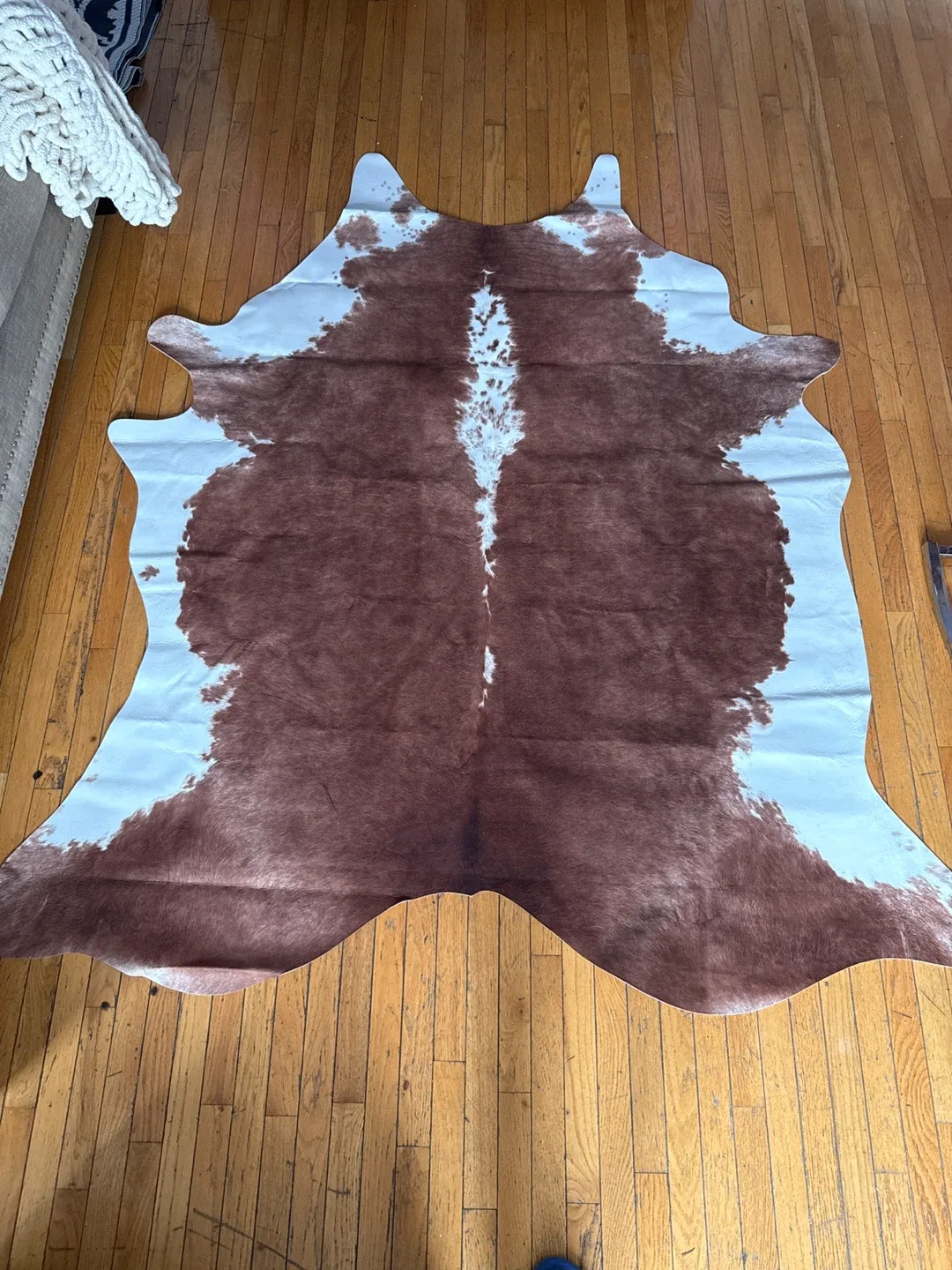 Cowhide Rug - Brown and White thumbnail