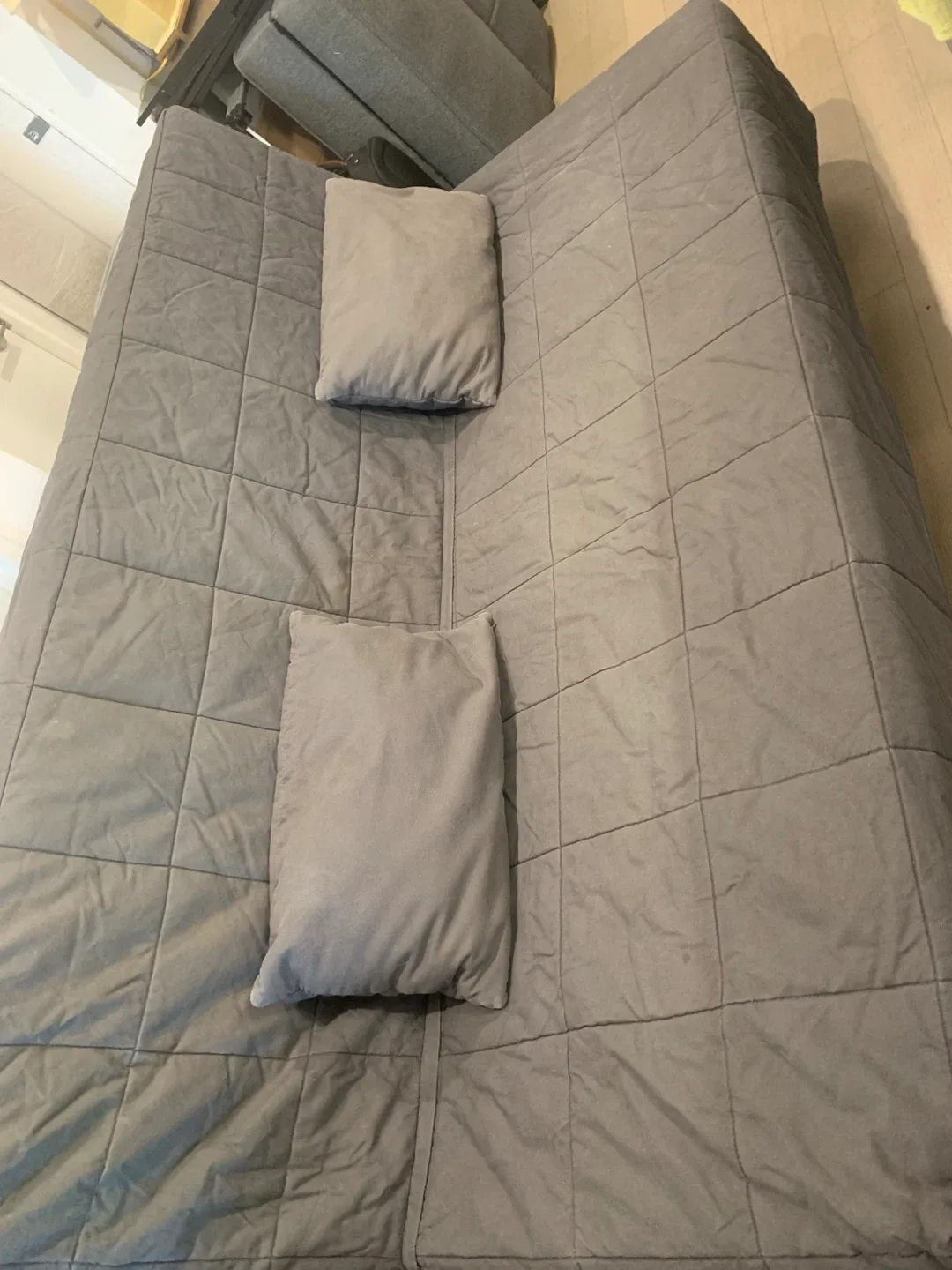 Gray Futon Sofa Bed (78x32x25 inches) image indicator(2)