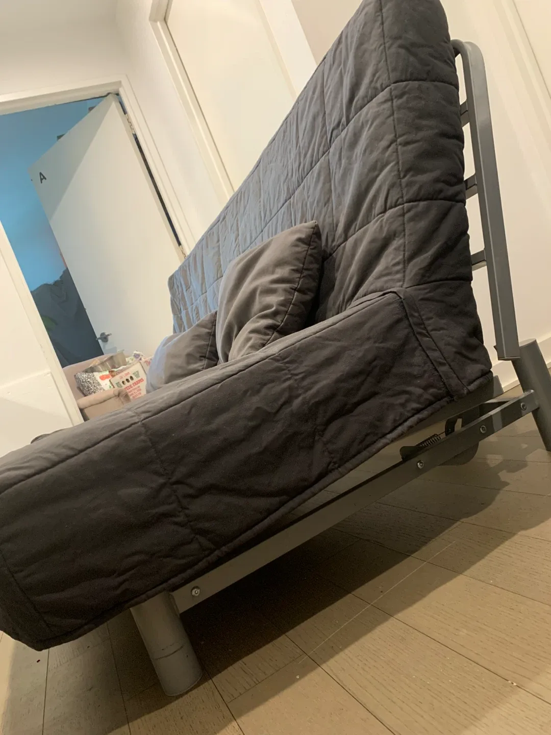 Gray Futon Sofa Bed (78x32x25 inches) image indicator(9)