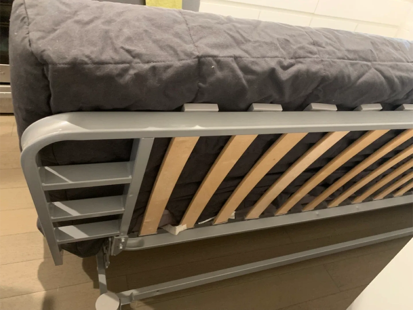 Gray Futon Sofa Bed (78x32x25 inches) image indicator(5)