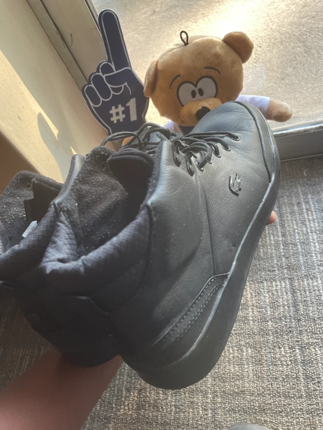 Lacoste Black Leather Boots  🥕 🥕🥕 🥕 image indicator(3)