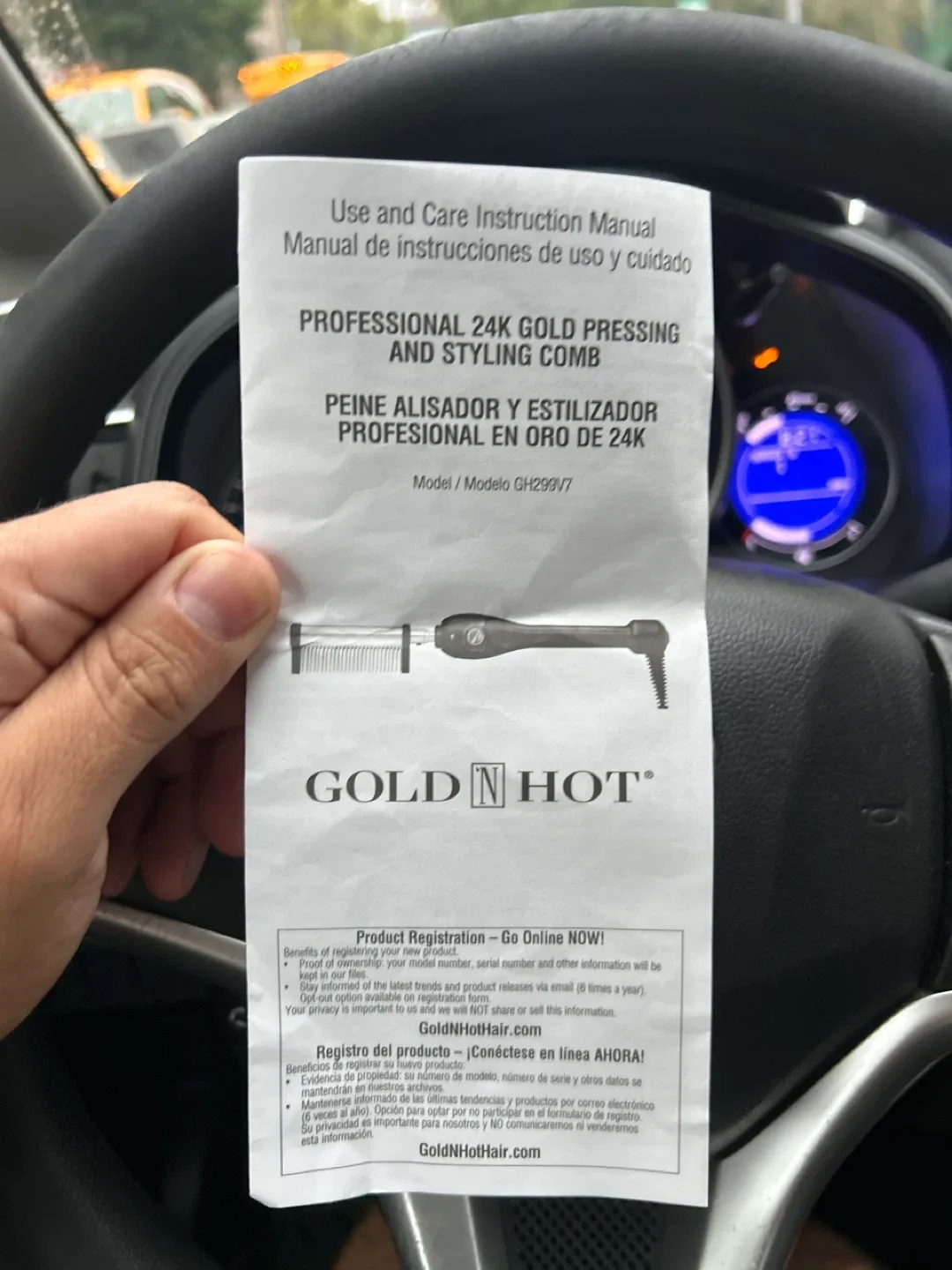 Gold N Hot 24K Gold Pressing Comb GH2097 image indicator(2)