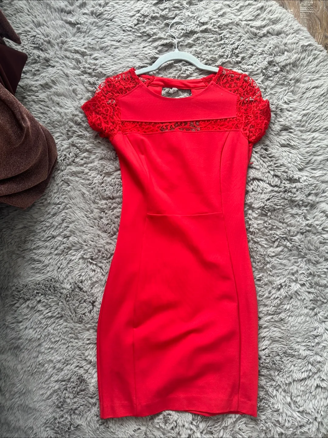 Red Lace Detail Dress thumbnail