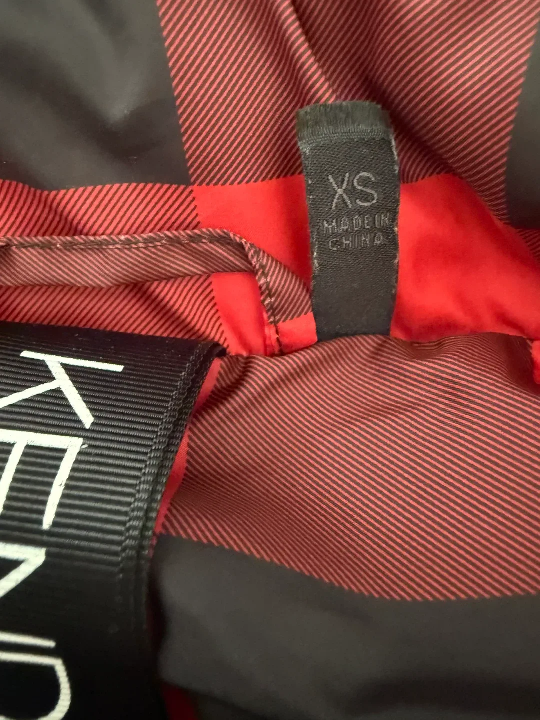 Kendall + Kylie Red & Black Puffer Jacket - XS image indicator(3)