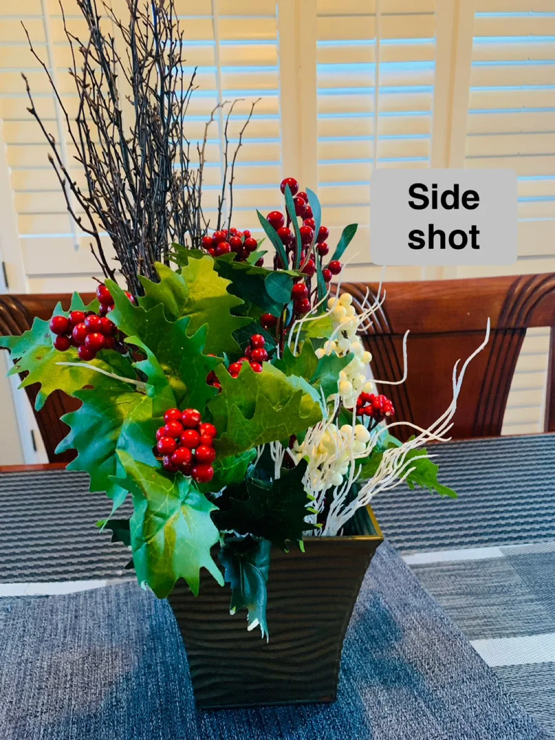 NEW Christmas Centre Piece Decor / Planter Handcrafted image indicator(4)