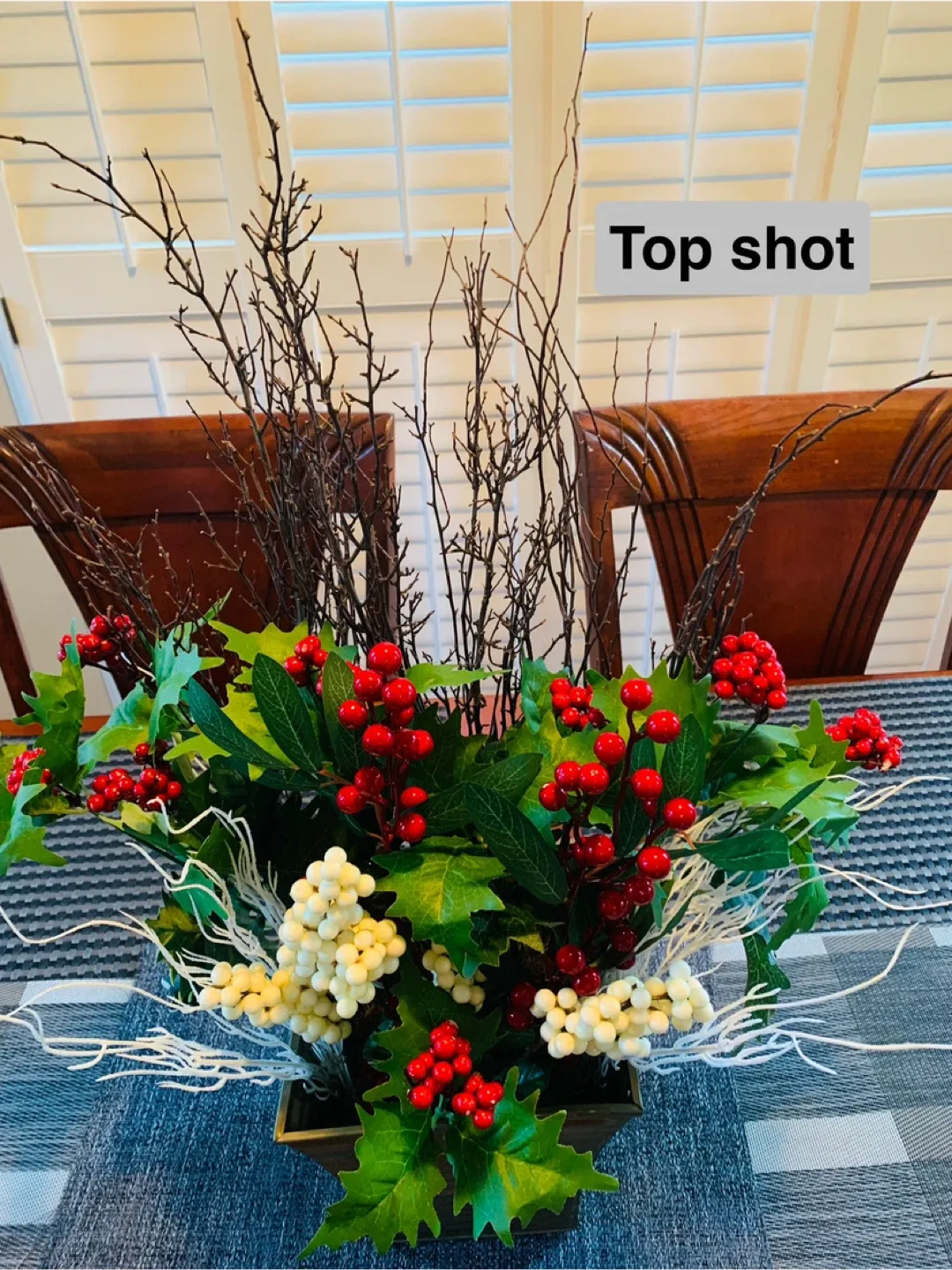 NEW Christmas Centre Piece Decor / Planter Handcrafted image indicator(2)