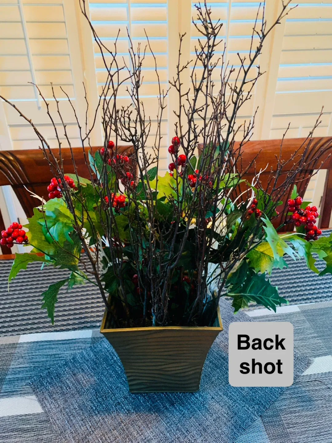 NEW Christmas Centre Piece Decor / Planter Handcrafted image indicator(5)