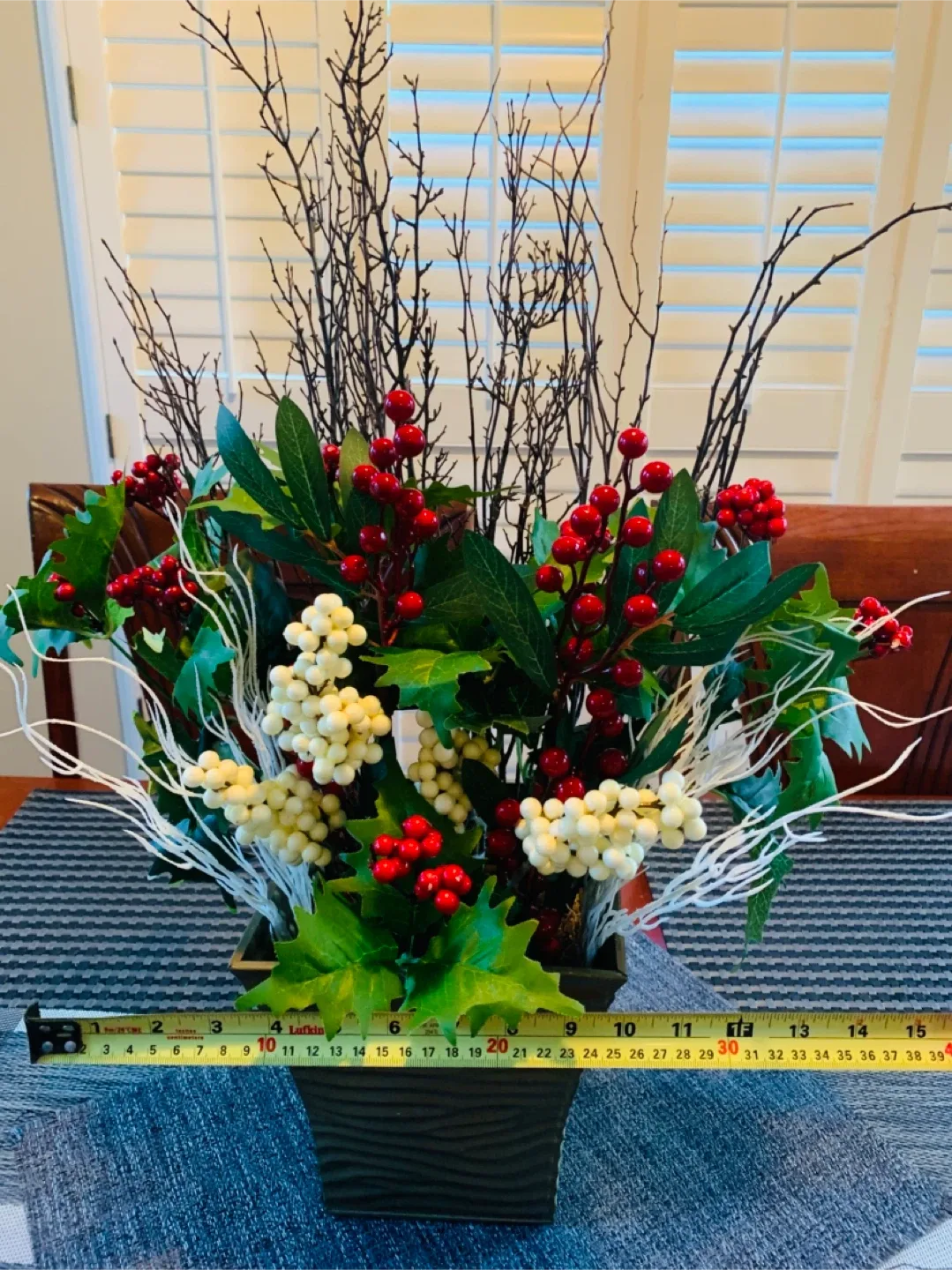 NEW Christmas Centre Piece Decor / Planter Handcrafted image indicator(6)