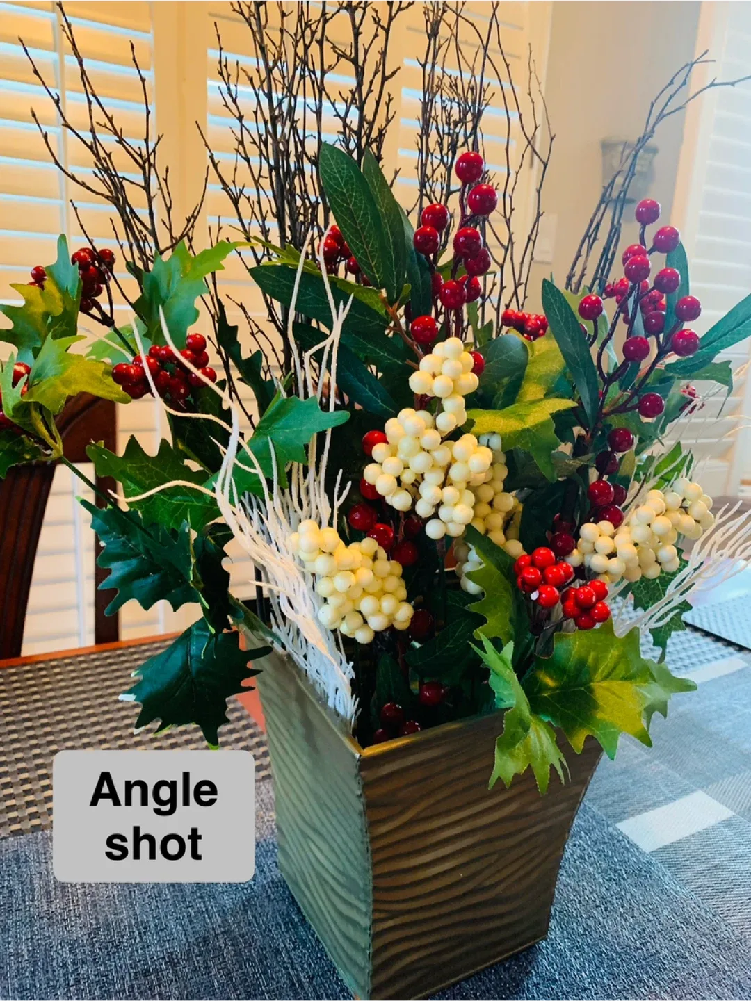 NEW Christmas Centre Piece Decor / Planter Handcrafted image indicator(3)