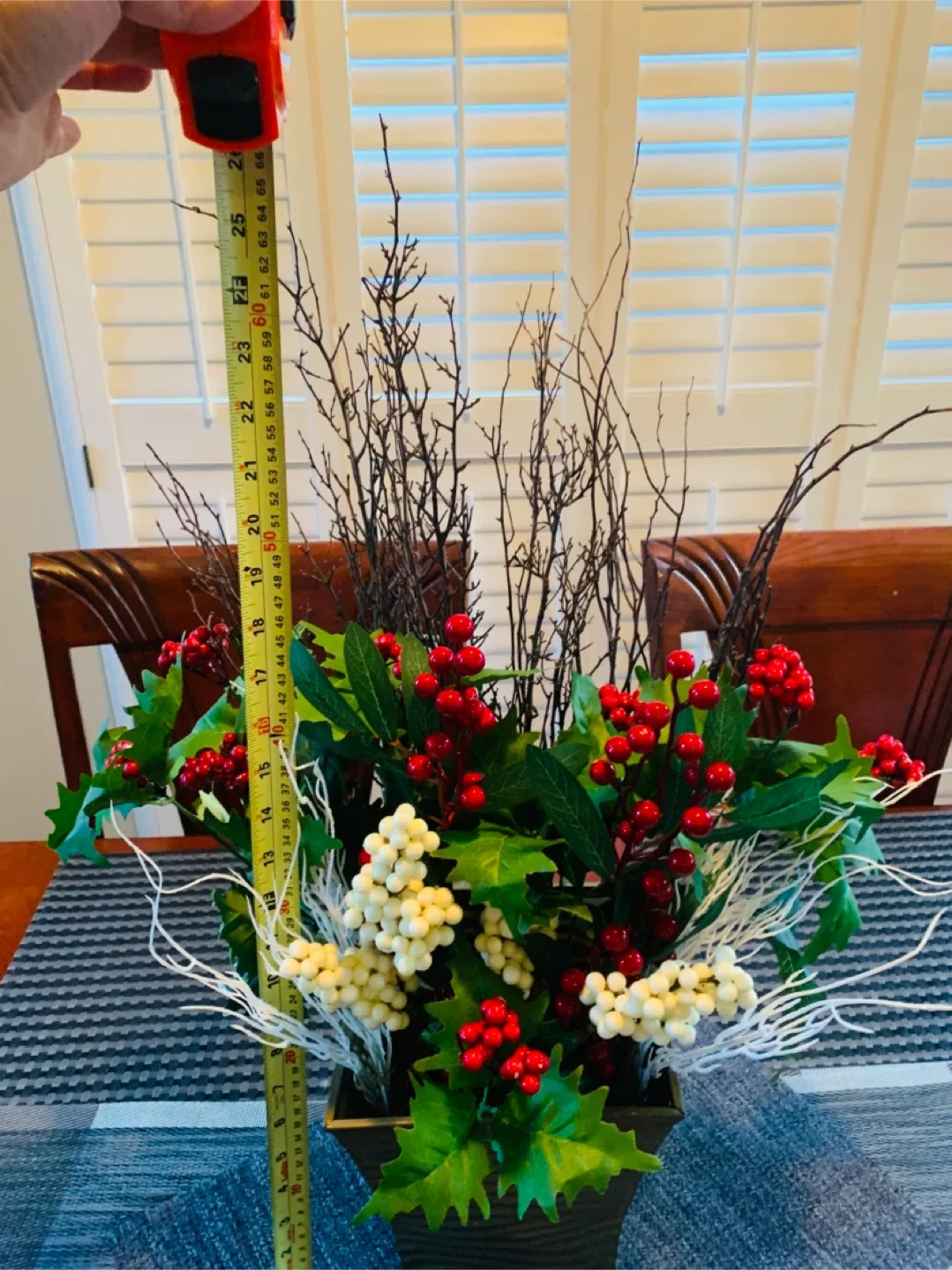 NEW Christmas Centre Piece Decor / Planter Handcrafted image indicator(8)