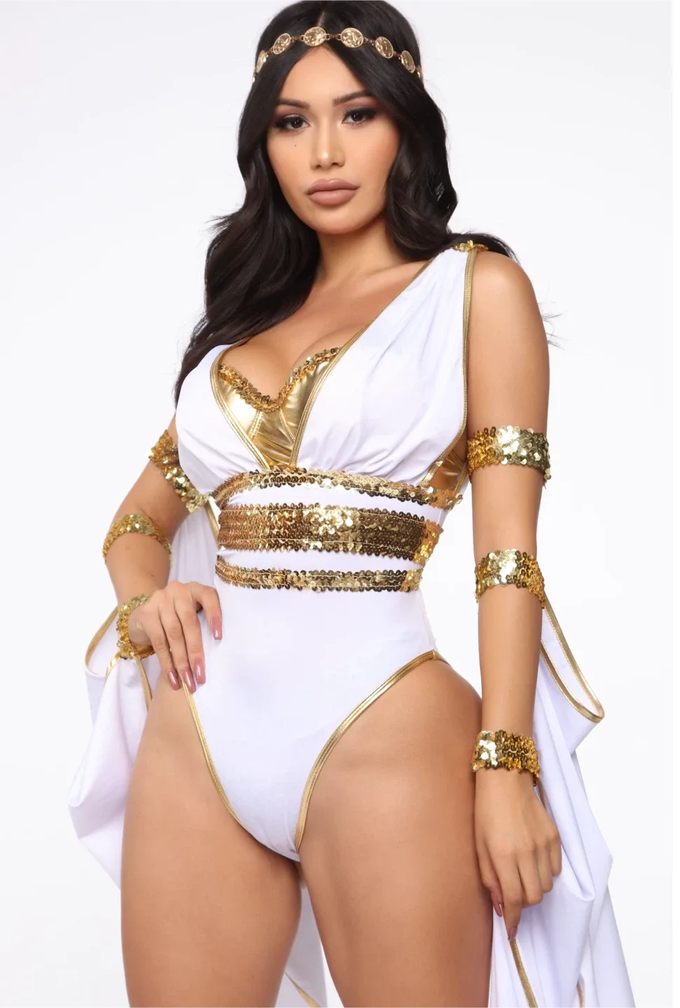 Fashion Nova Aphrodite Costume - White/Gold image indicator(3)