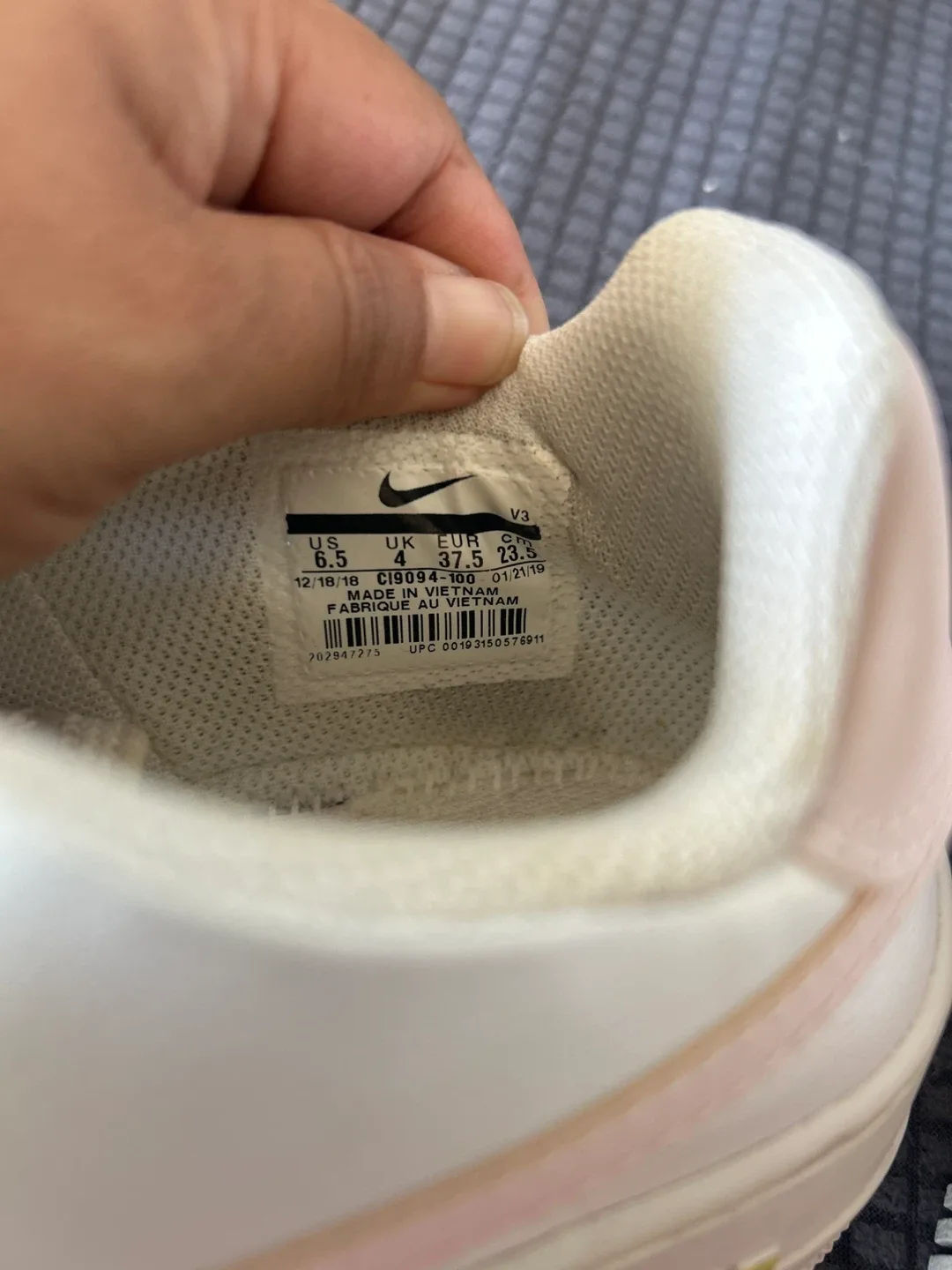 Nike Air Force 1 Sage Low White/Pink, Size 6.5 image indicator(4)