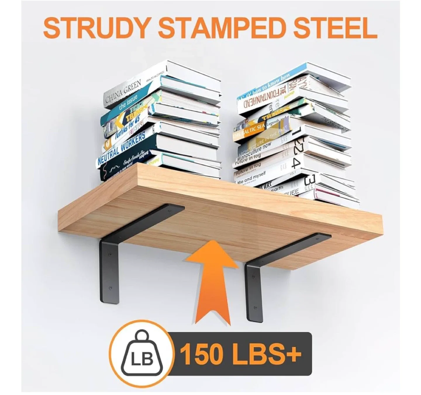 8 Heavy Duty Shelf Brackets - Black Steel image indicator(6)