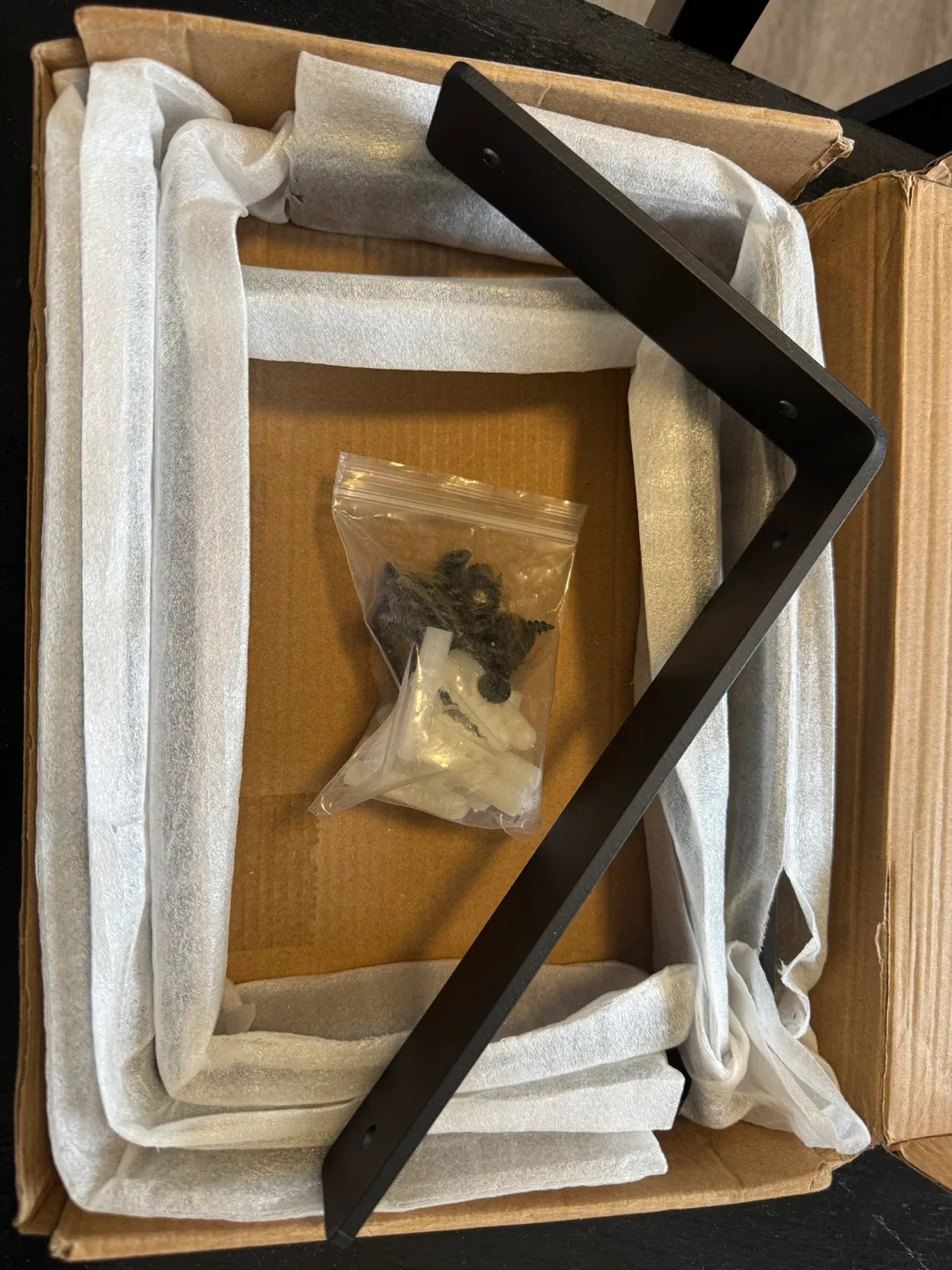 8 Heavy Duty Shelf Brackets - Black Steel image indicator(8)