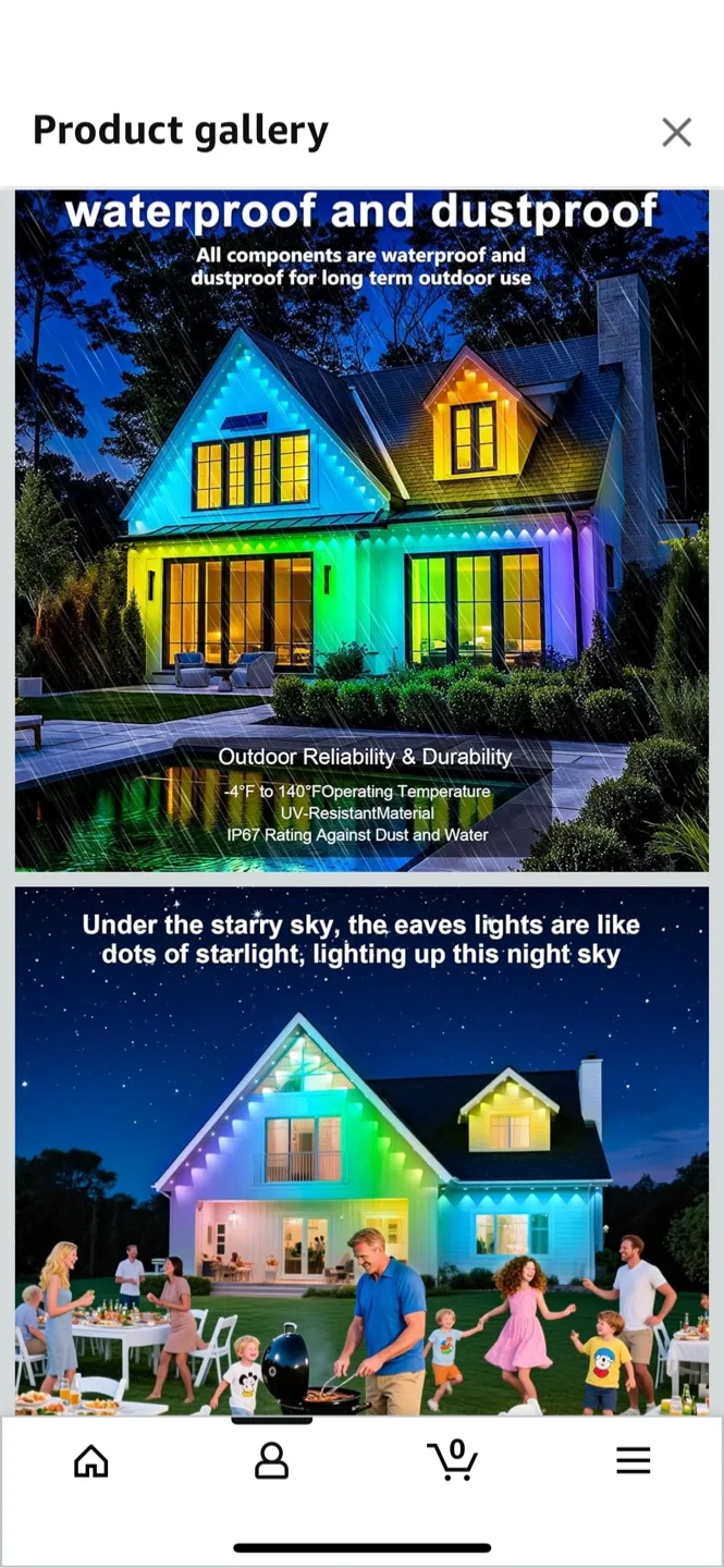 INZIDOL 200FT RGB Eave Lights - New! image indicator(3)