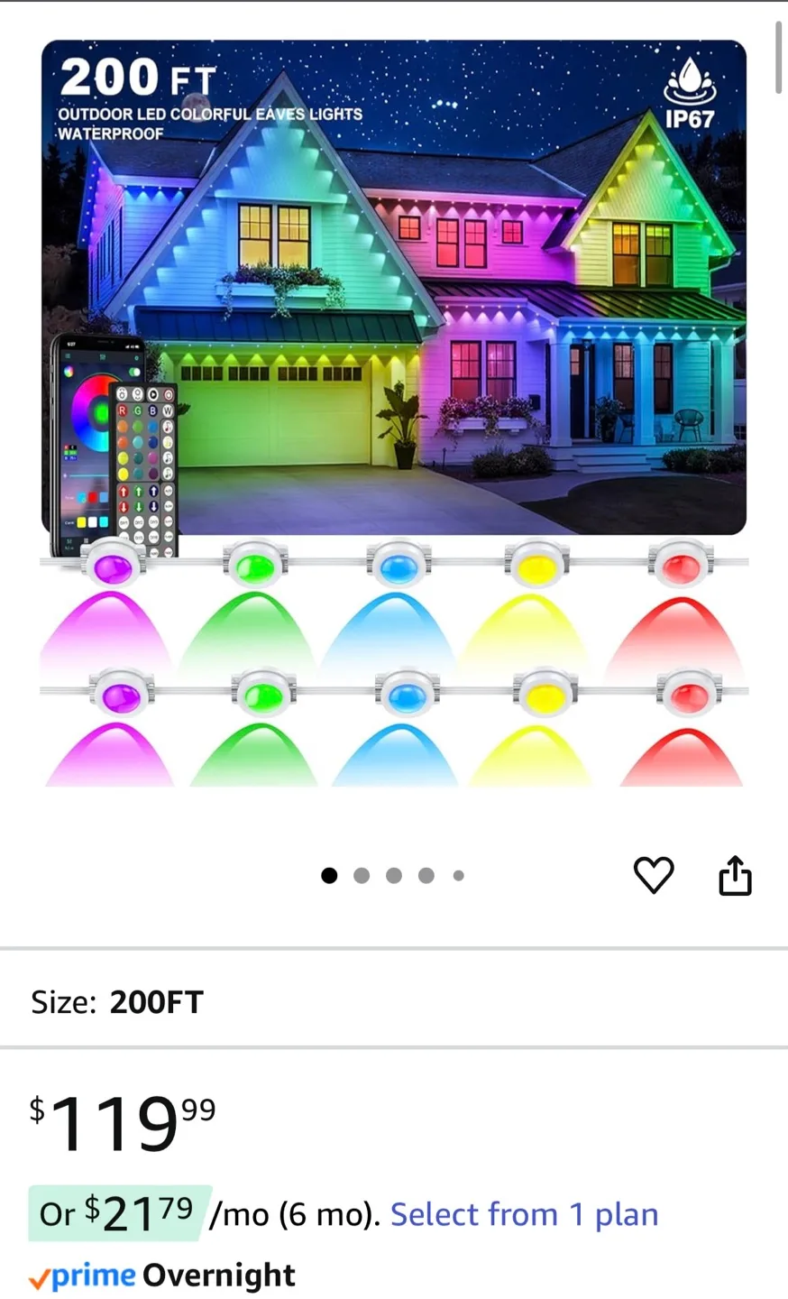 INZIDOL 200FT RGB Eave Lights - New! image indicator(2)