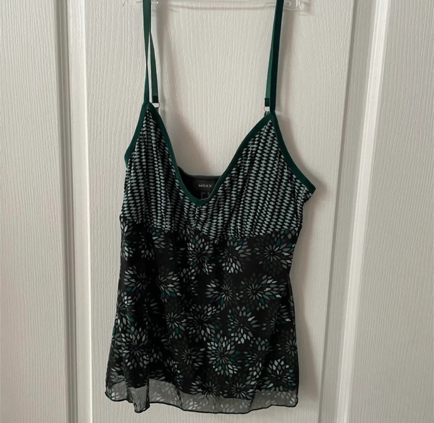 Mexx Black Floral Cami Top - Size M image indicator(2)