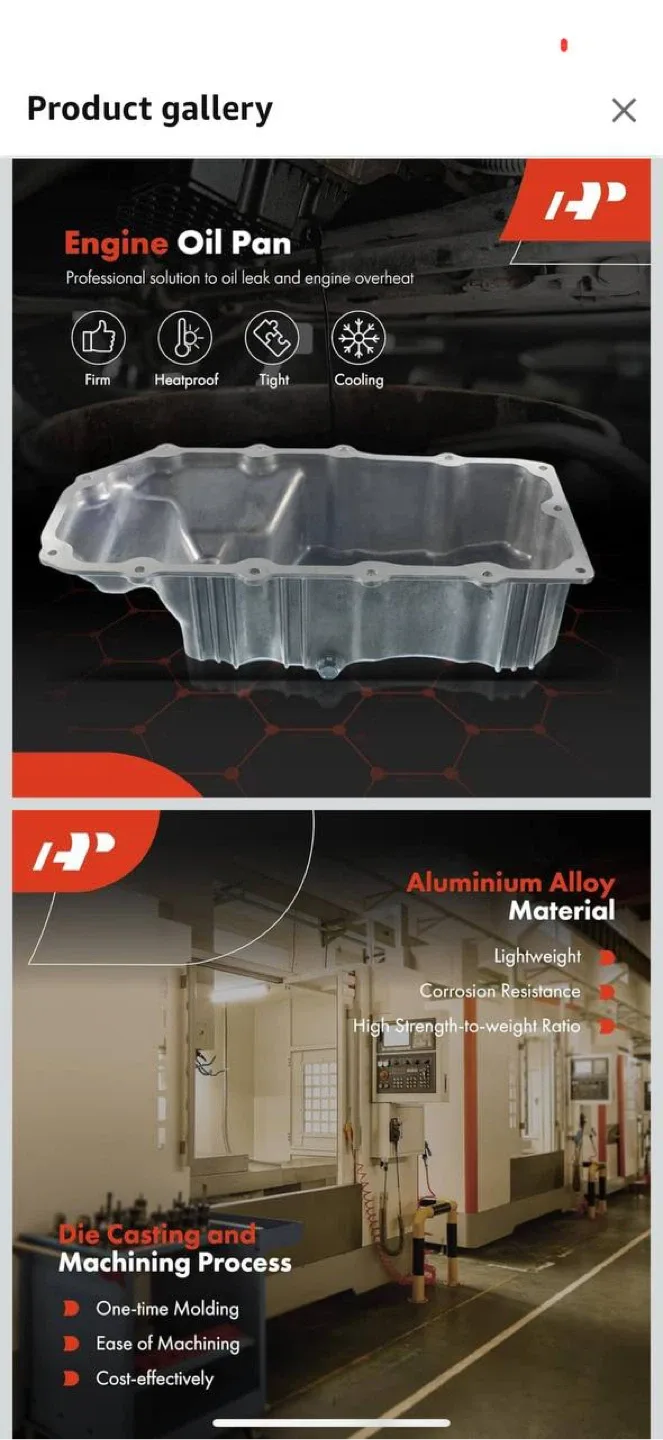 A-Premium Engine Oil Pan Sump with Drain Plug – NEW image indicator(4)