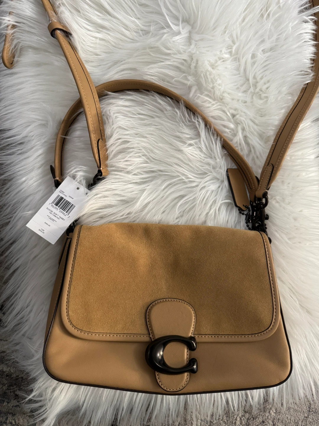 Coach Soft Tabby Suede Shoulder Bag