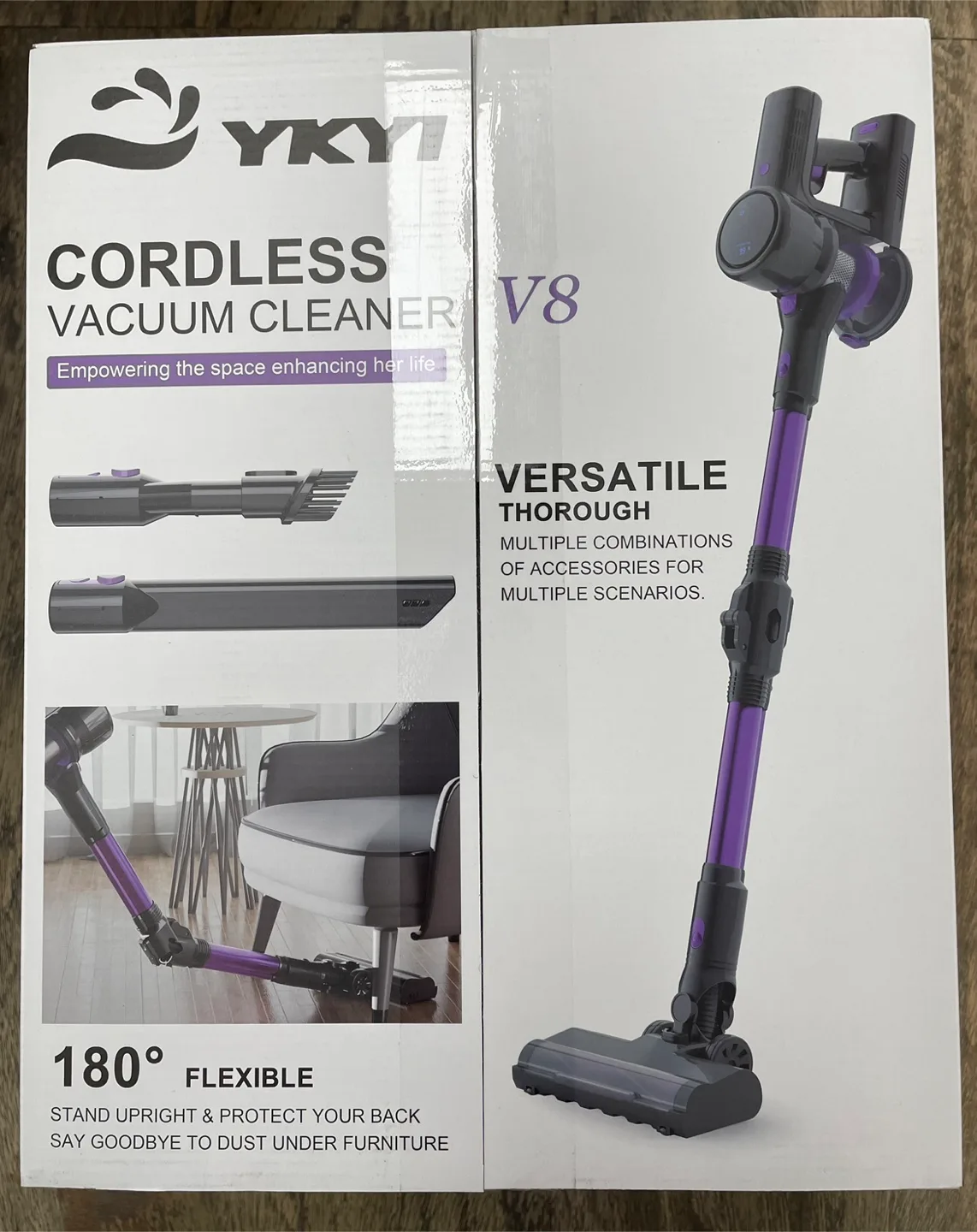 YKYI Cordless Stick Vacuum - Purple image indicator(9)