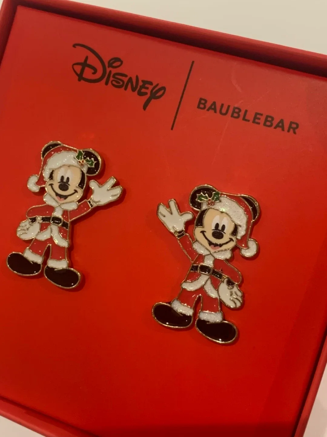 Disney x BaubleBar Mickey Mouse Christmas Earrings - New image indicator(5)