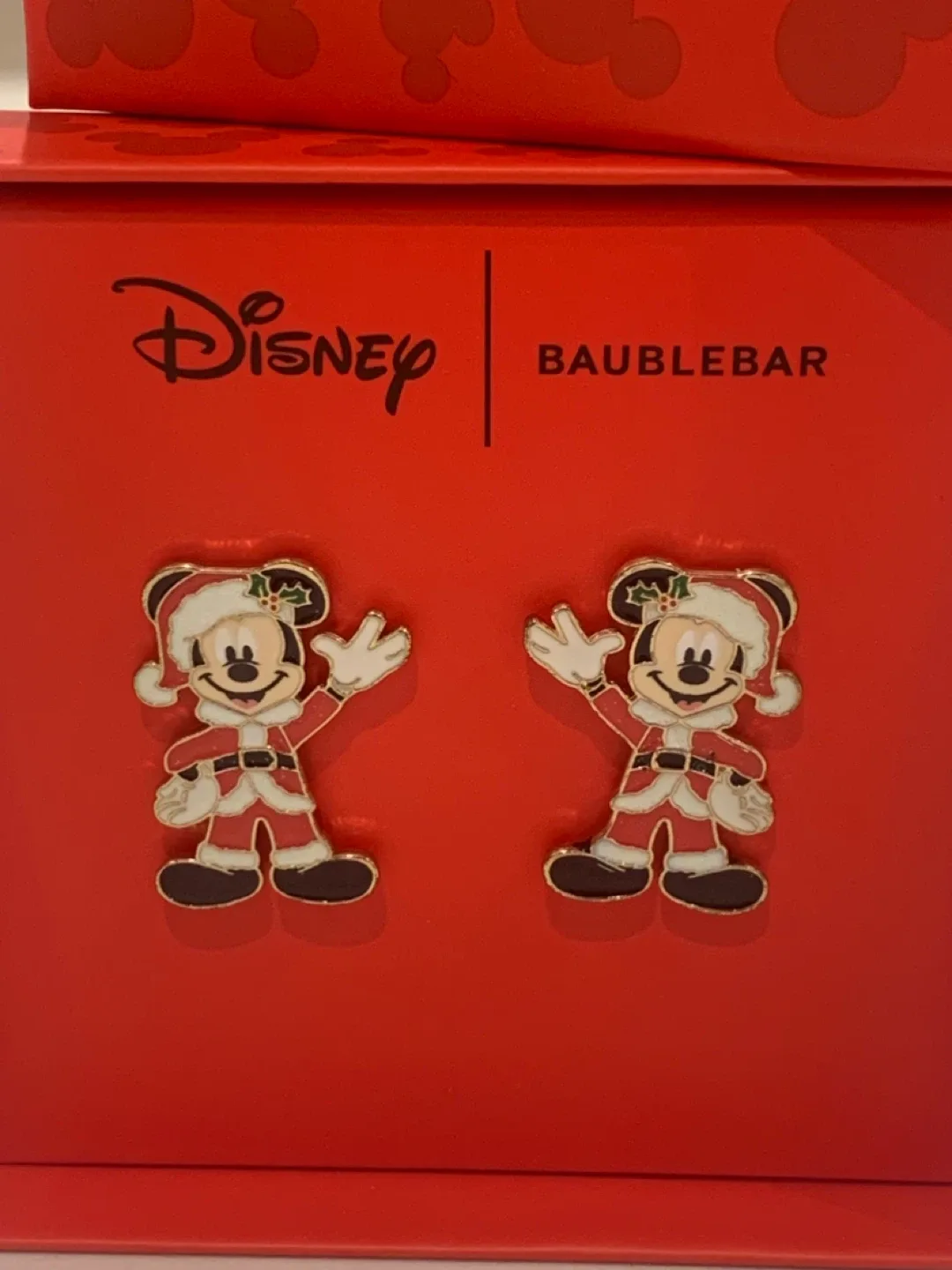 Disney x BaubleBar Mickey Mouse Christmas Earrings - New image indicator(4)