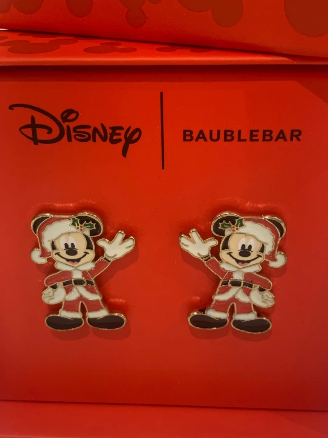 Disney x BaubleBar Mickey Mouse Christmas Earrings - New image indicator(3)